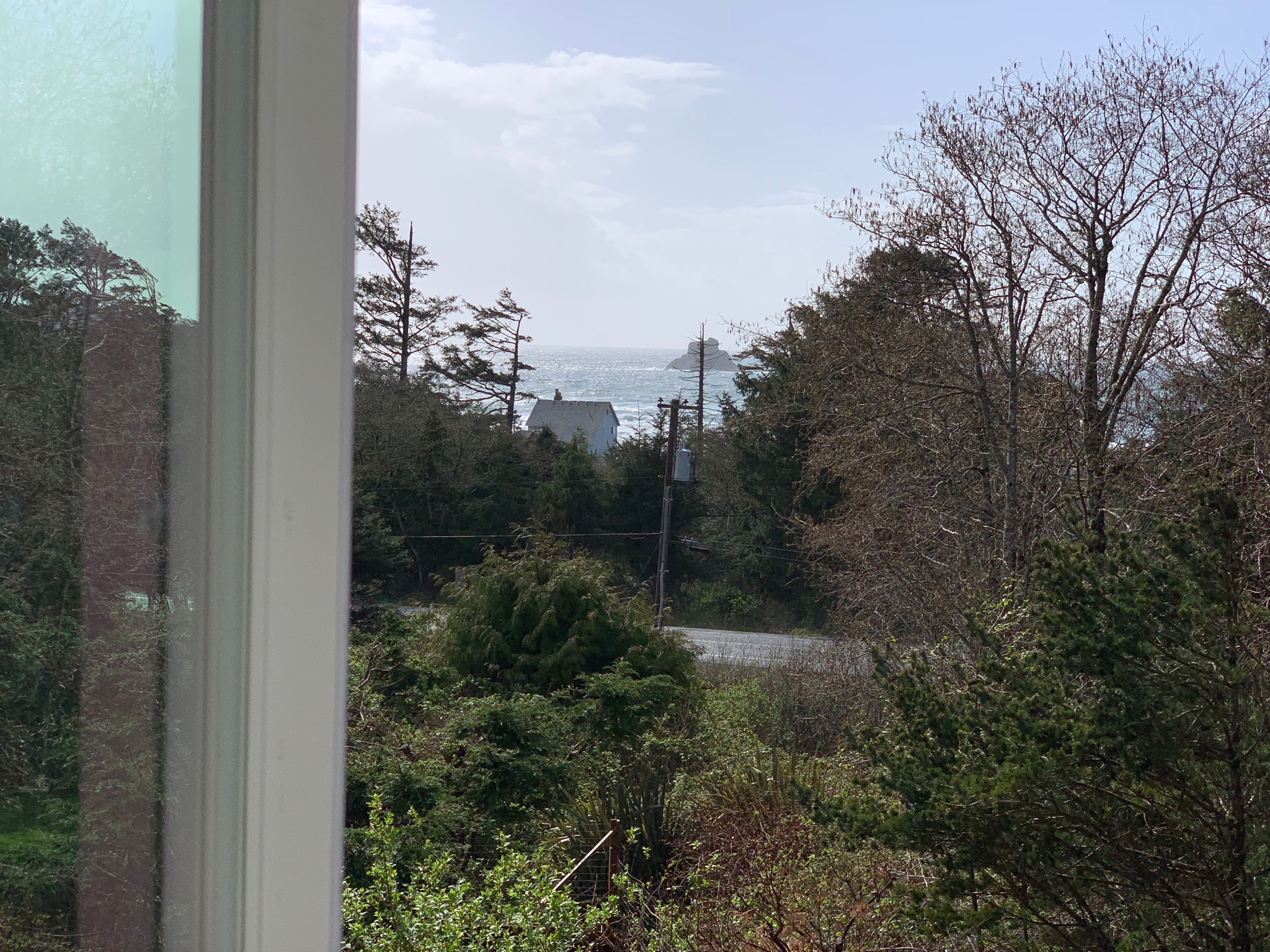 View of water from window