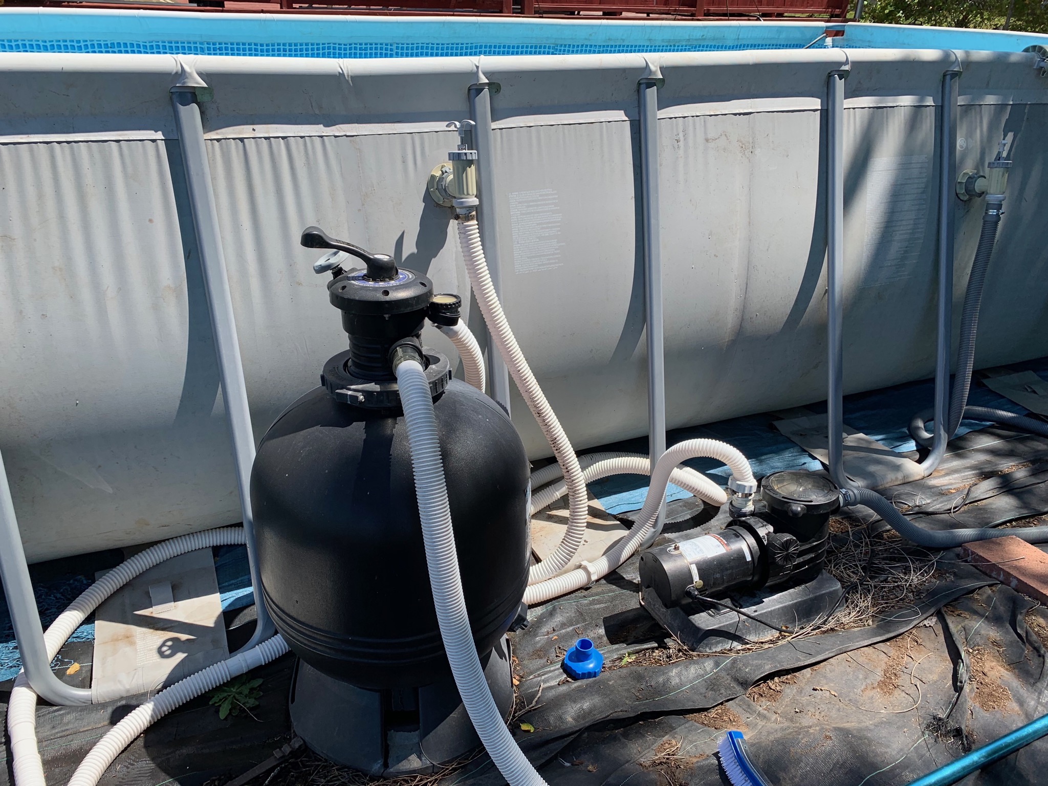 Swimming pool filter and pump