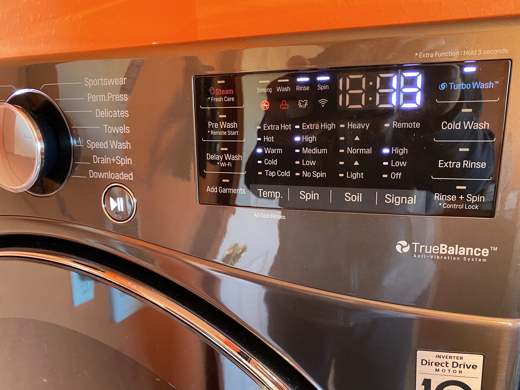 Washer controls