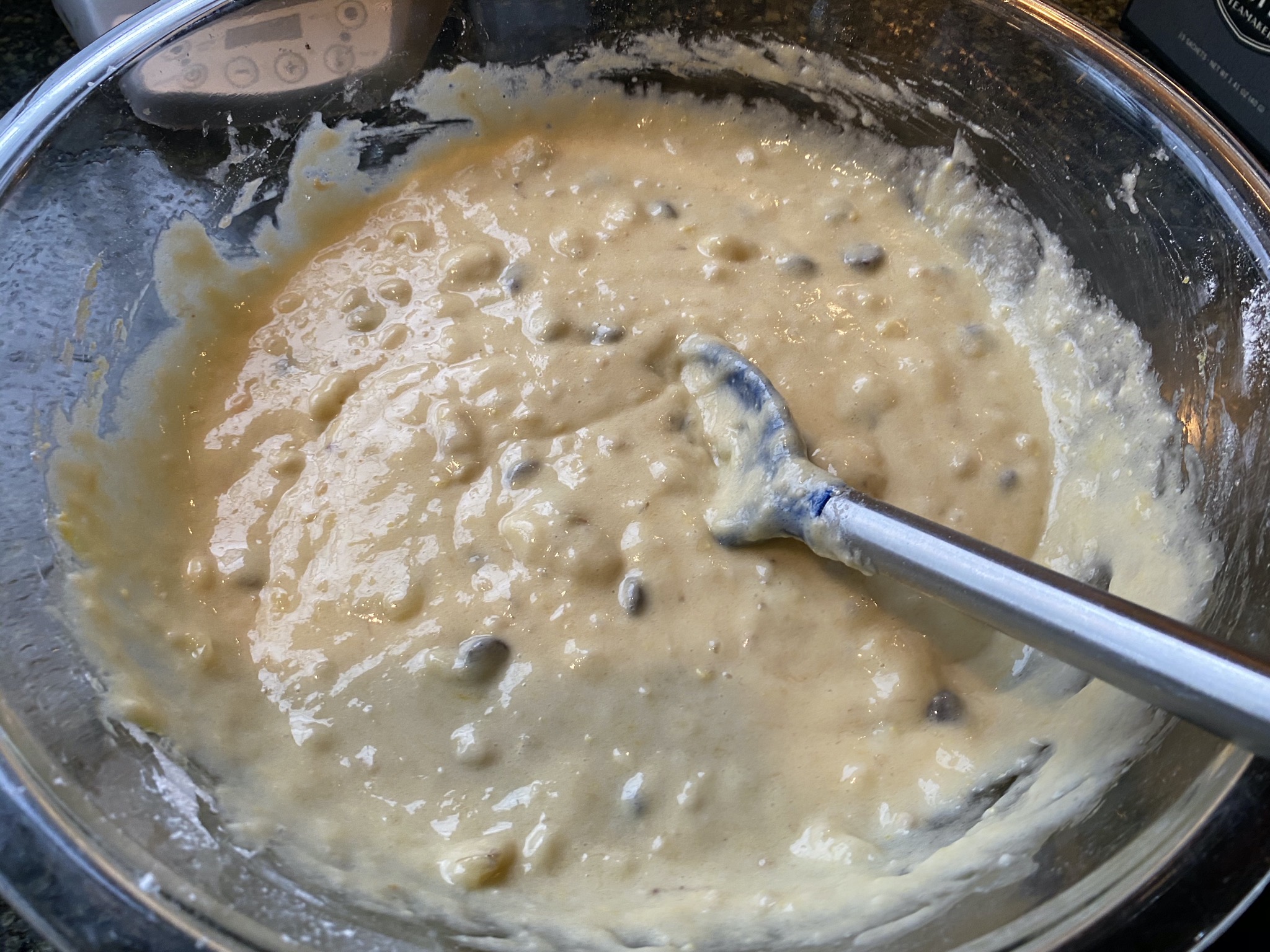 Banana bread mixed