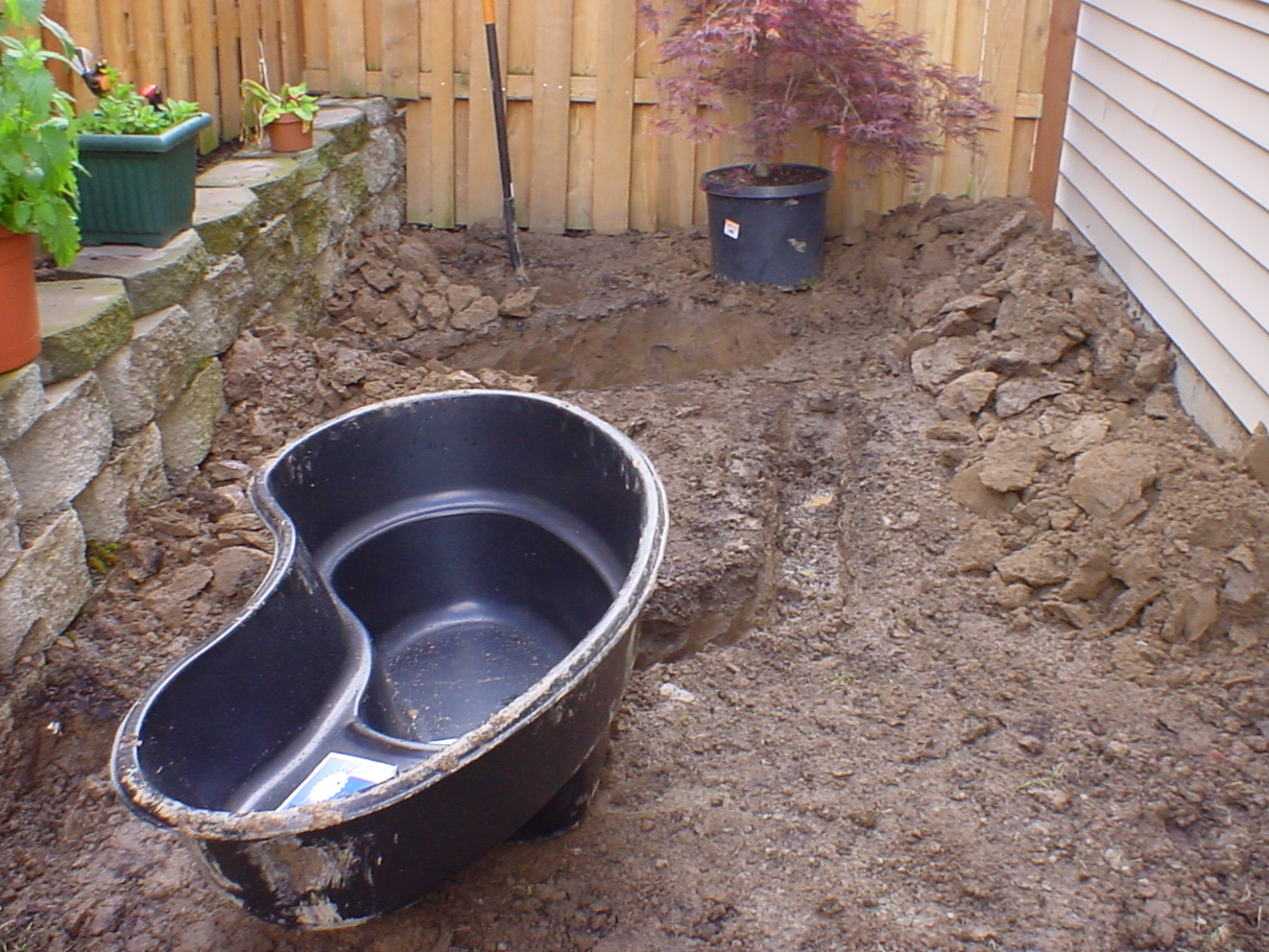 Pond liner and holes