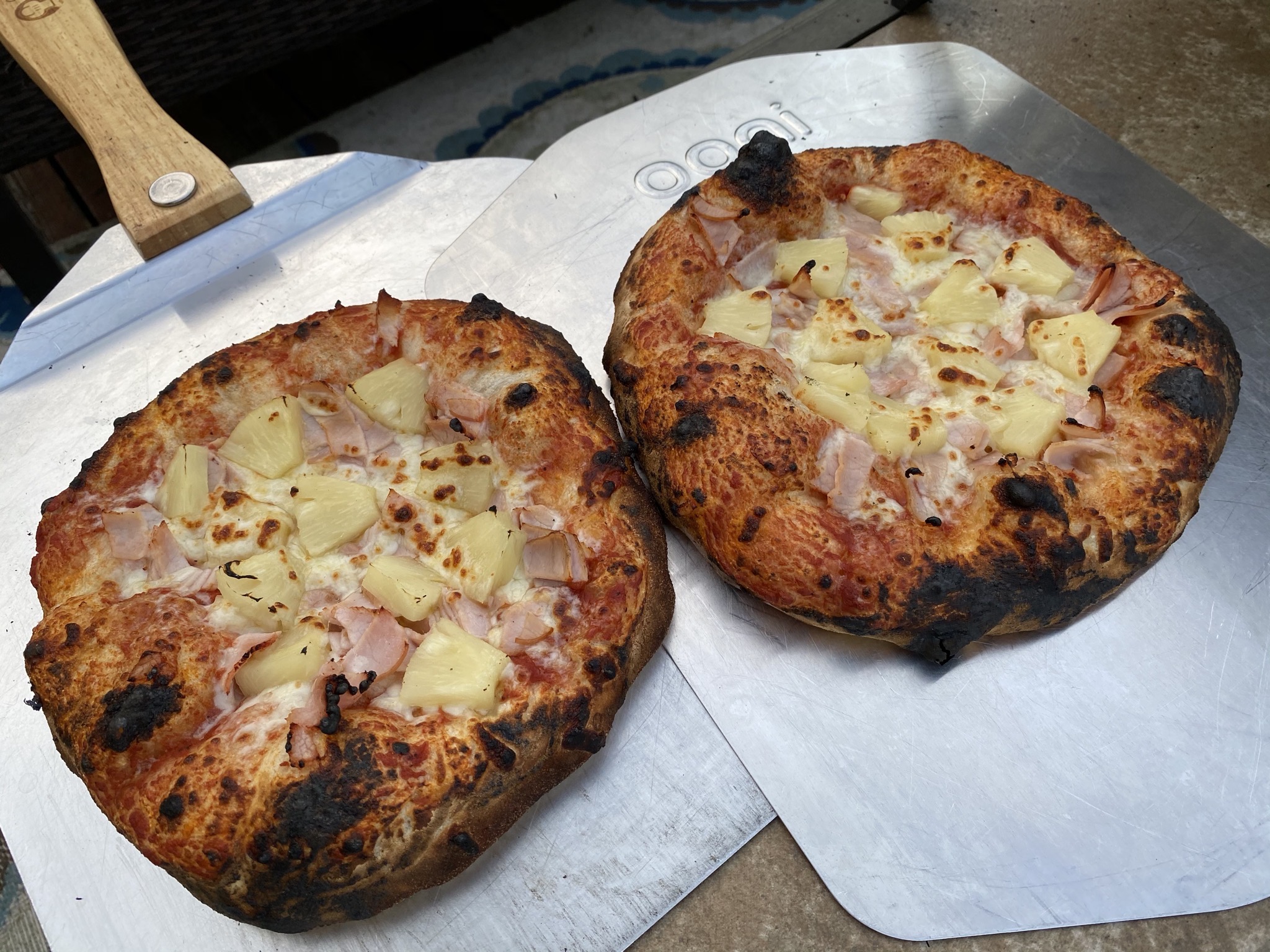 Two pizzas