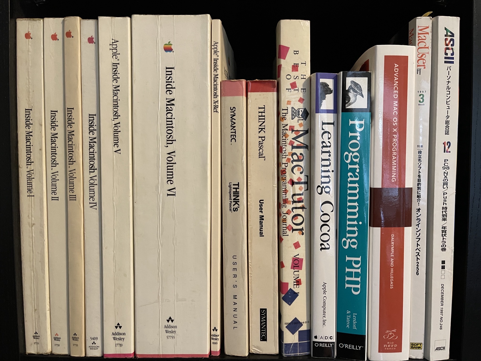 Old books on shelf