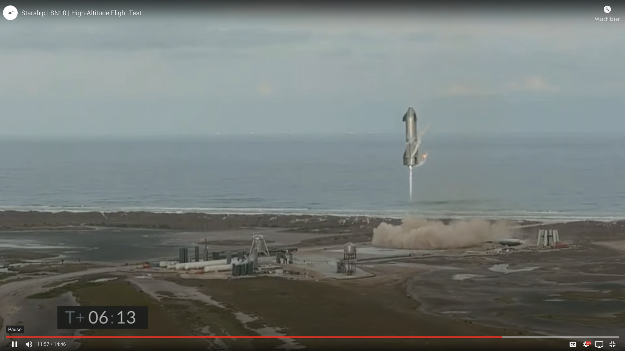 Descending rocket