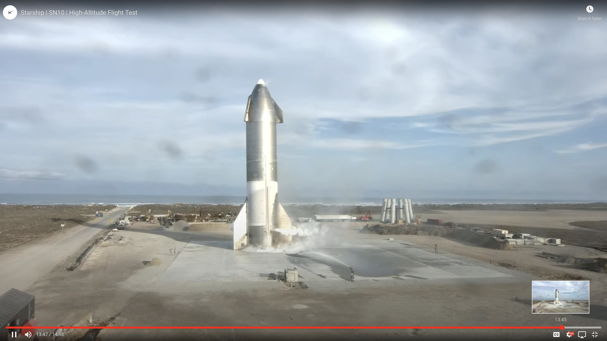 Landed rocket