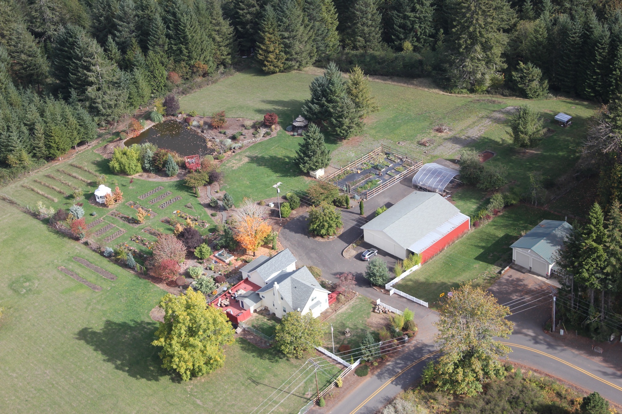 Aerial photo of our homestead from 2015