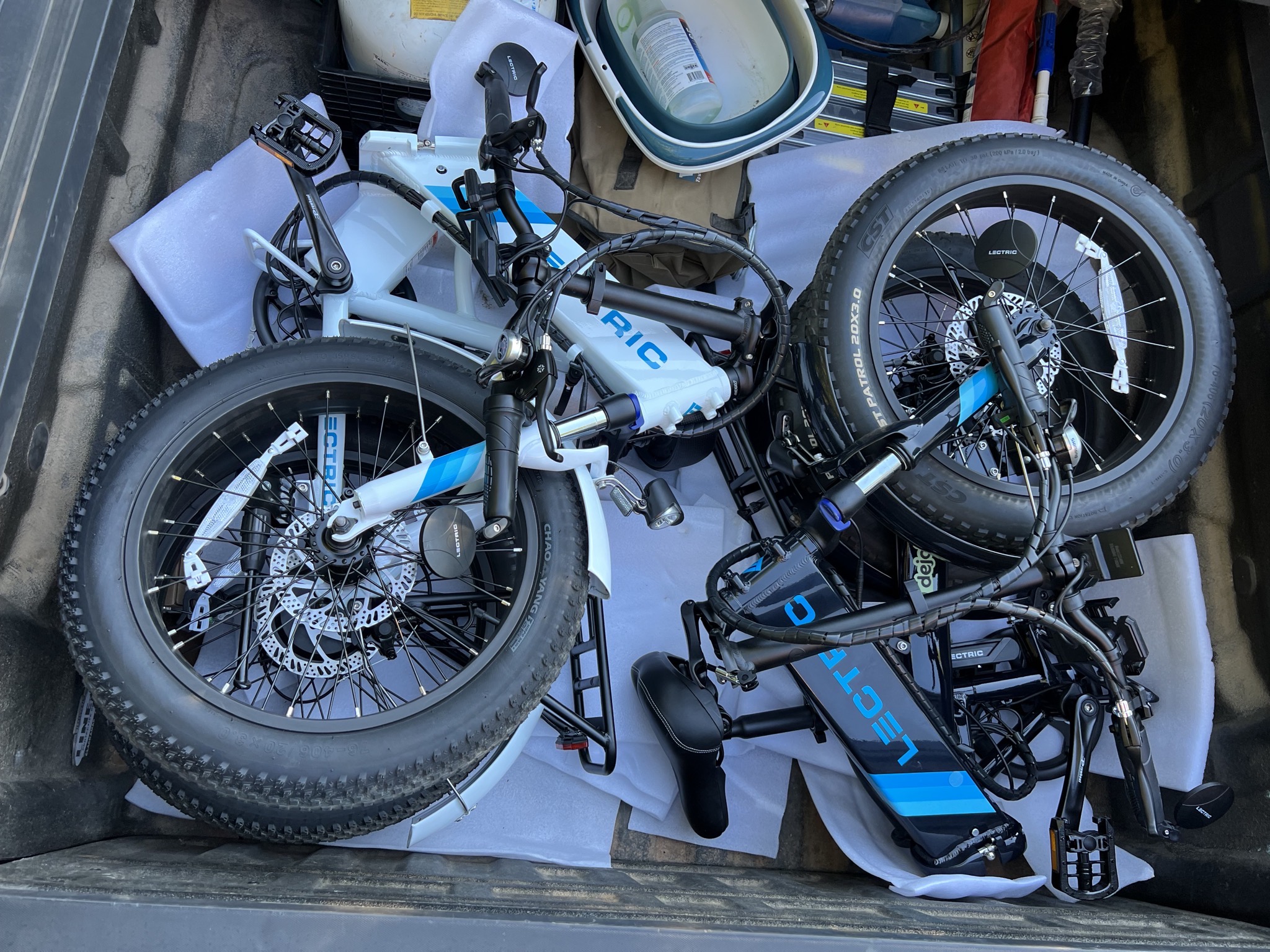 Lectric XP 2.0 ebikes in truck