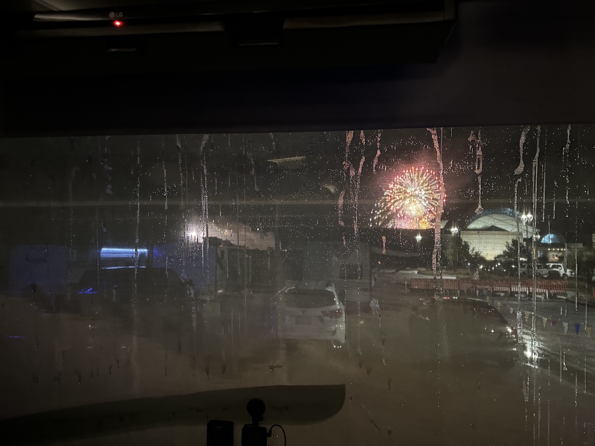 Fireworks from our coach