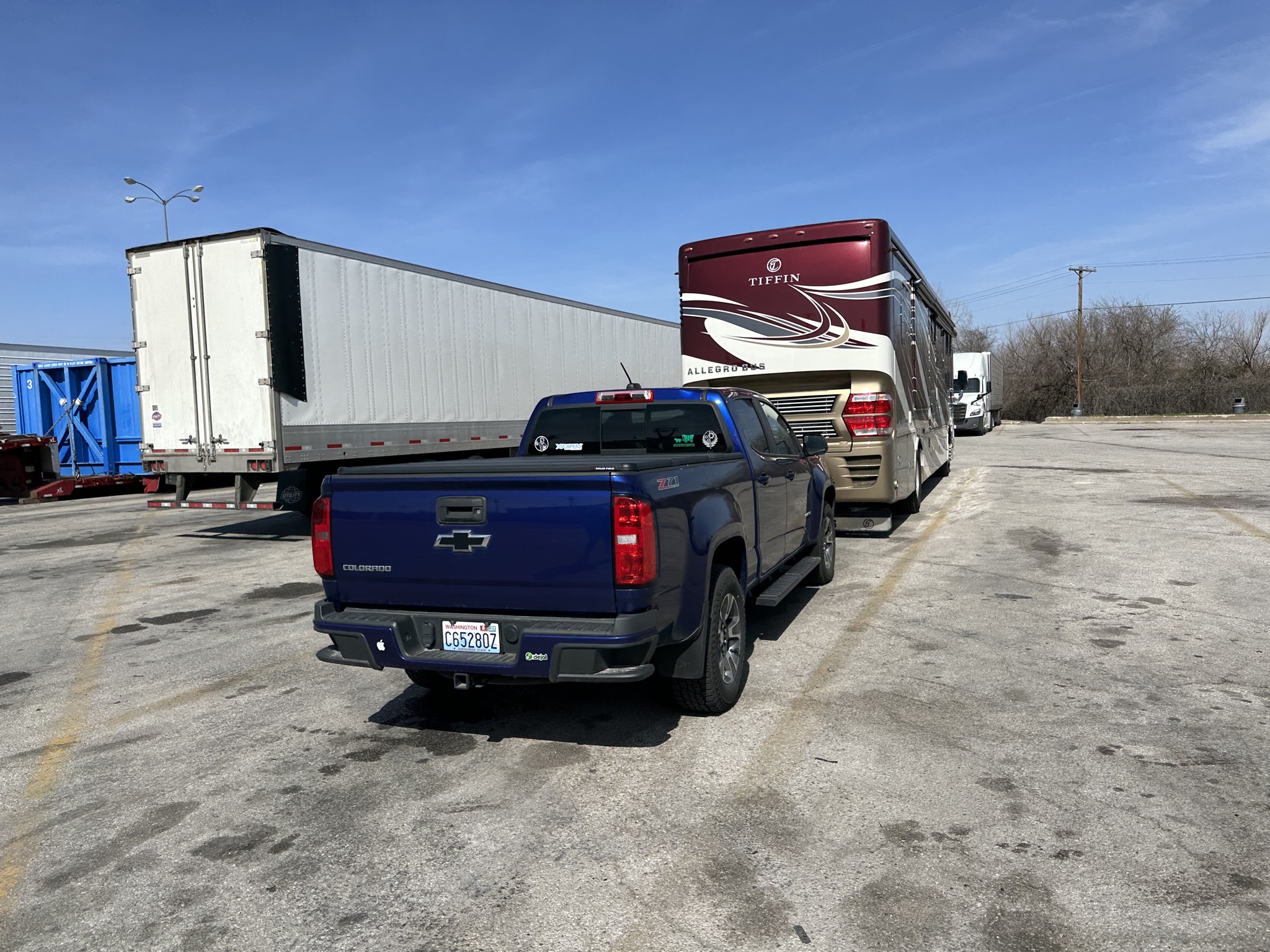 At truck stop