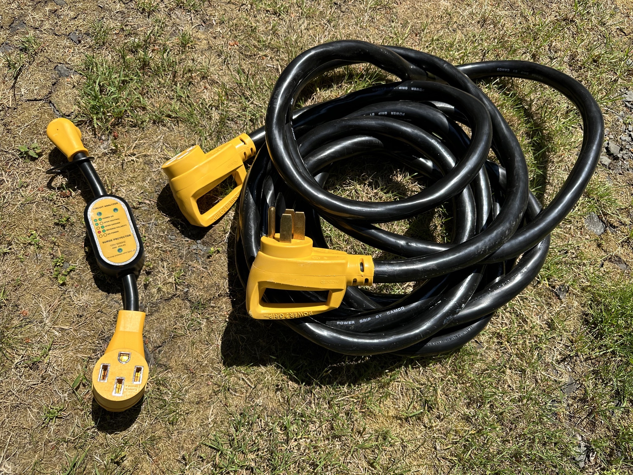 15 amp to 50 amp power converter and heavy duty extension cord