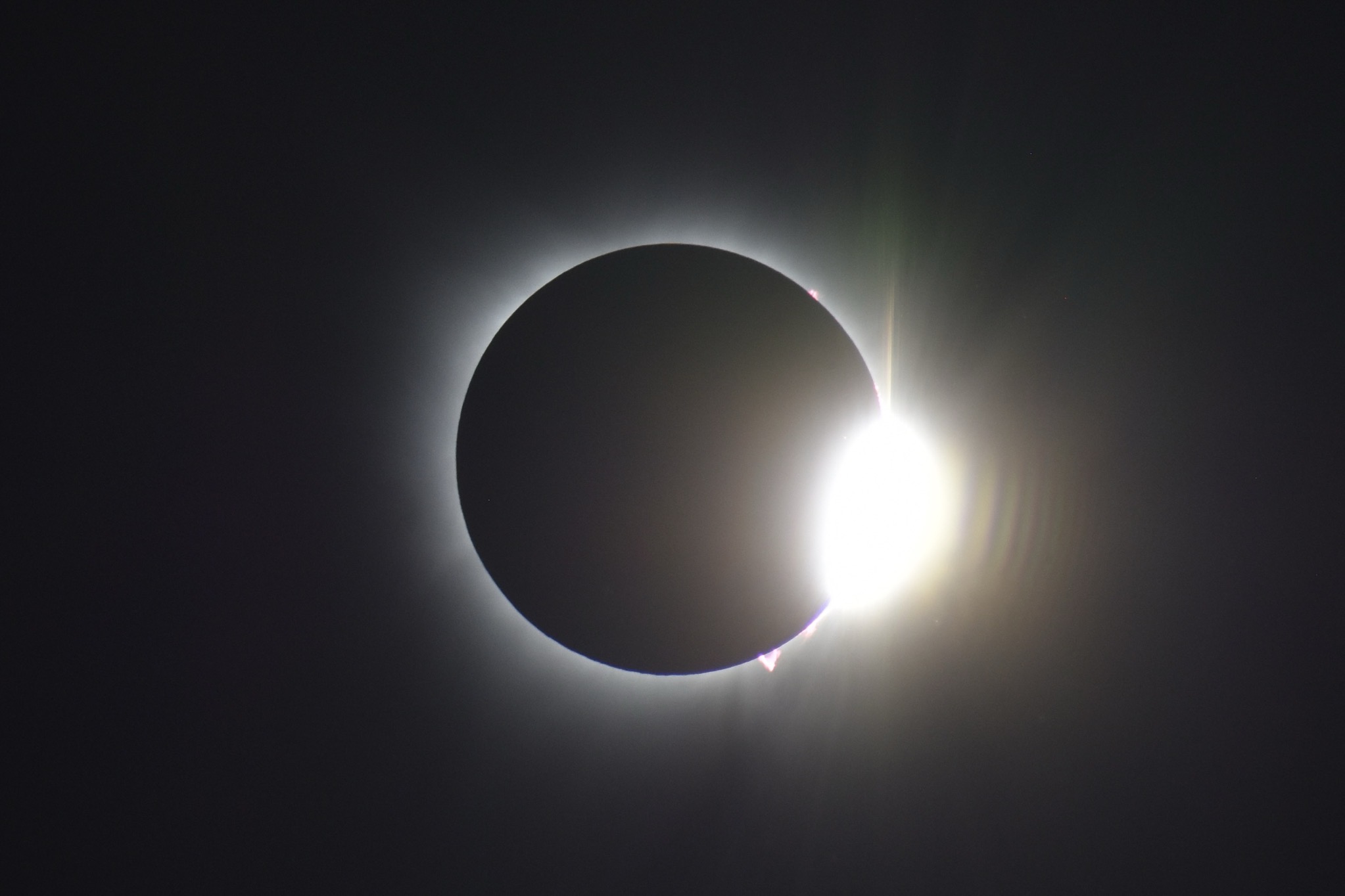 Eclipse just past totality