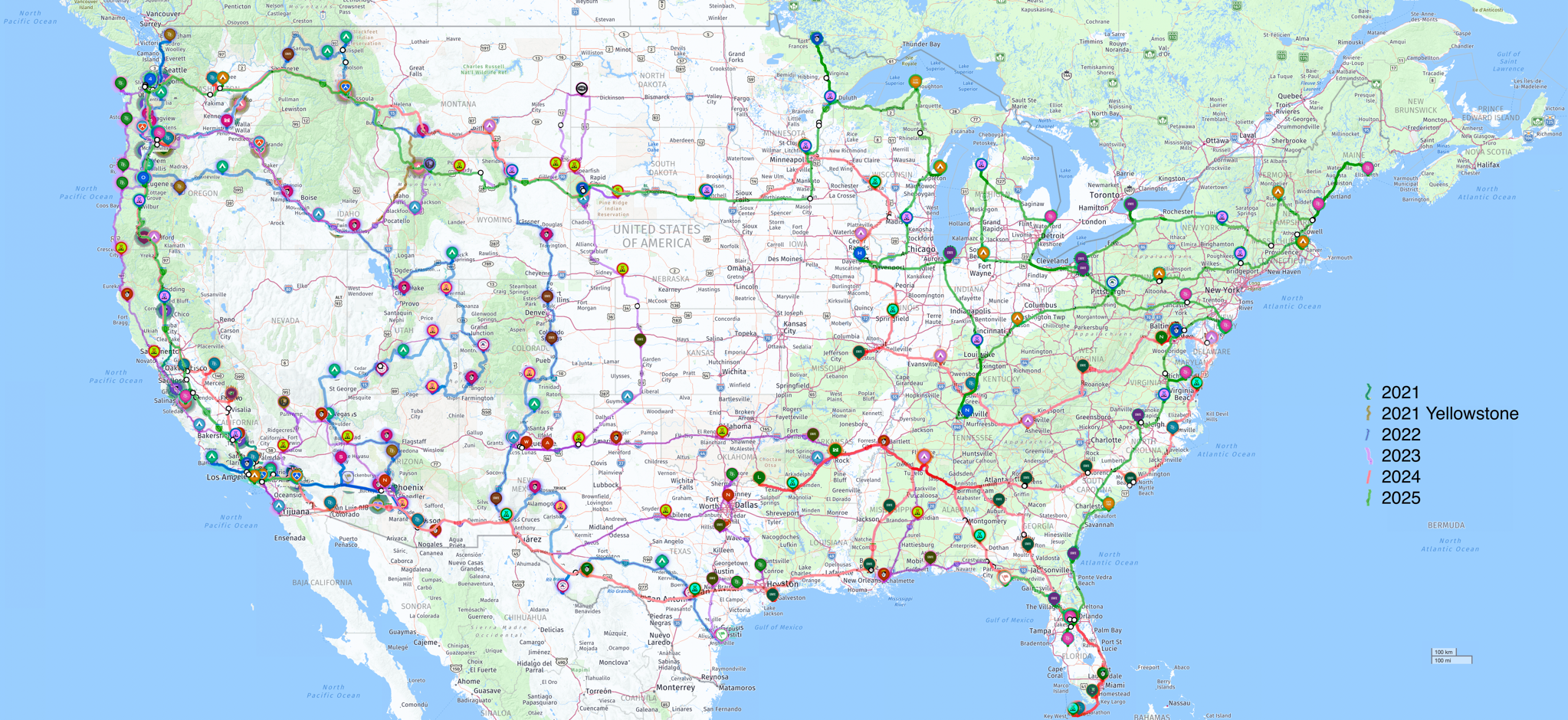 Route map 2021 to 2025.