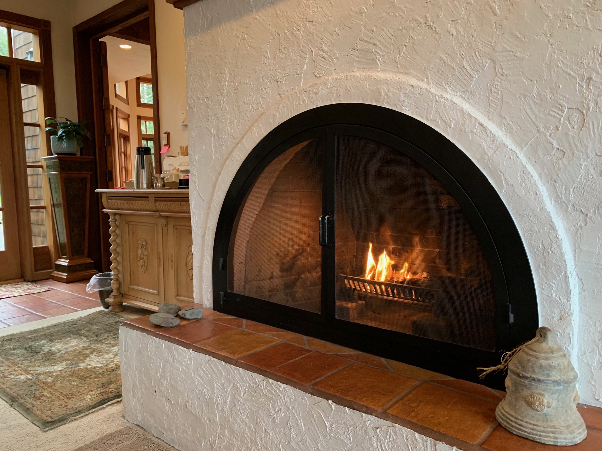 Common area fireplace