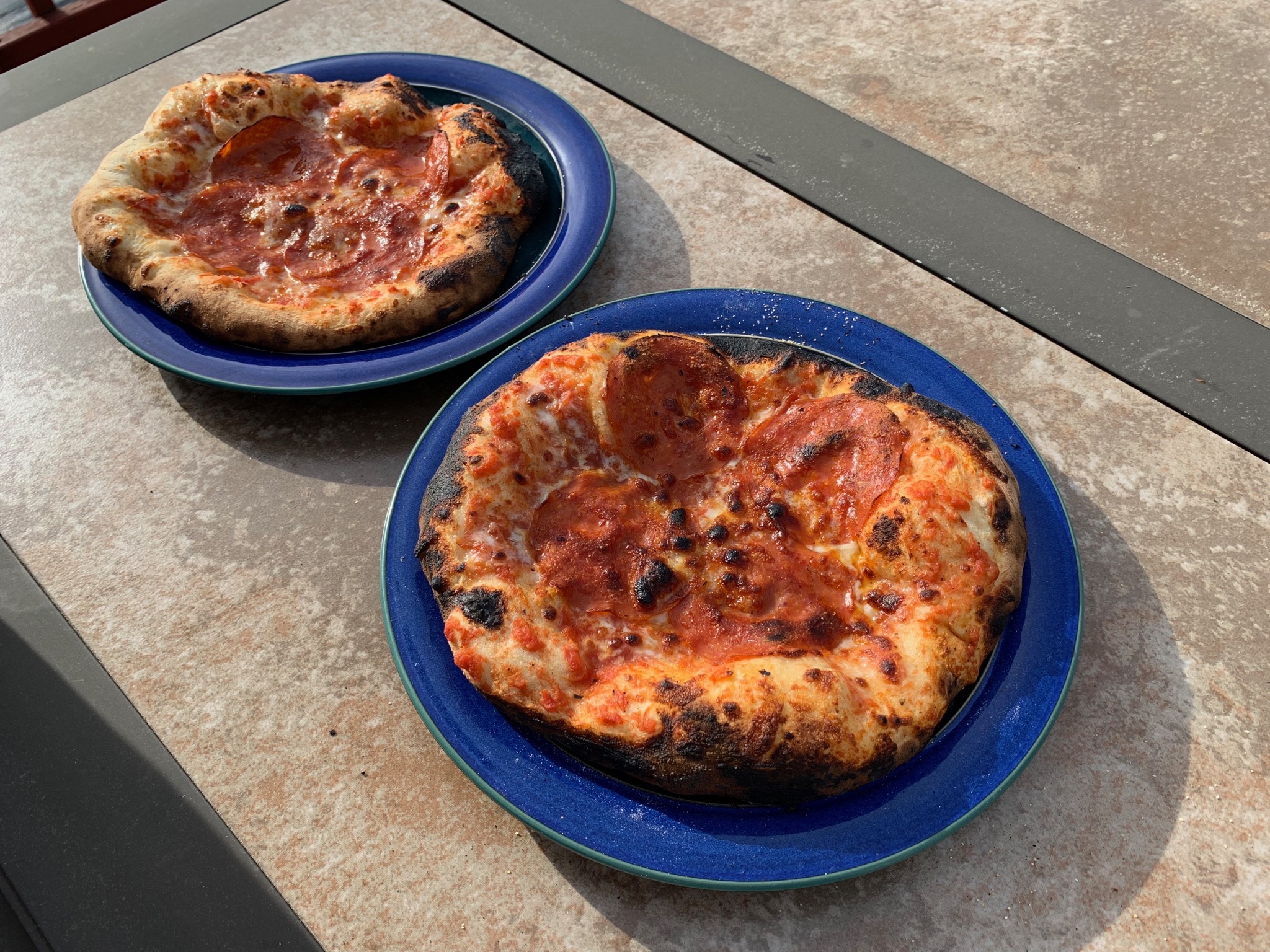 Two pizzas