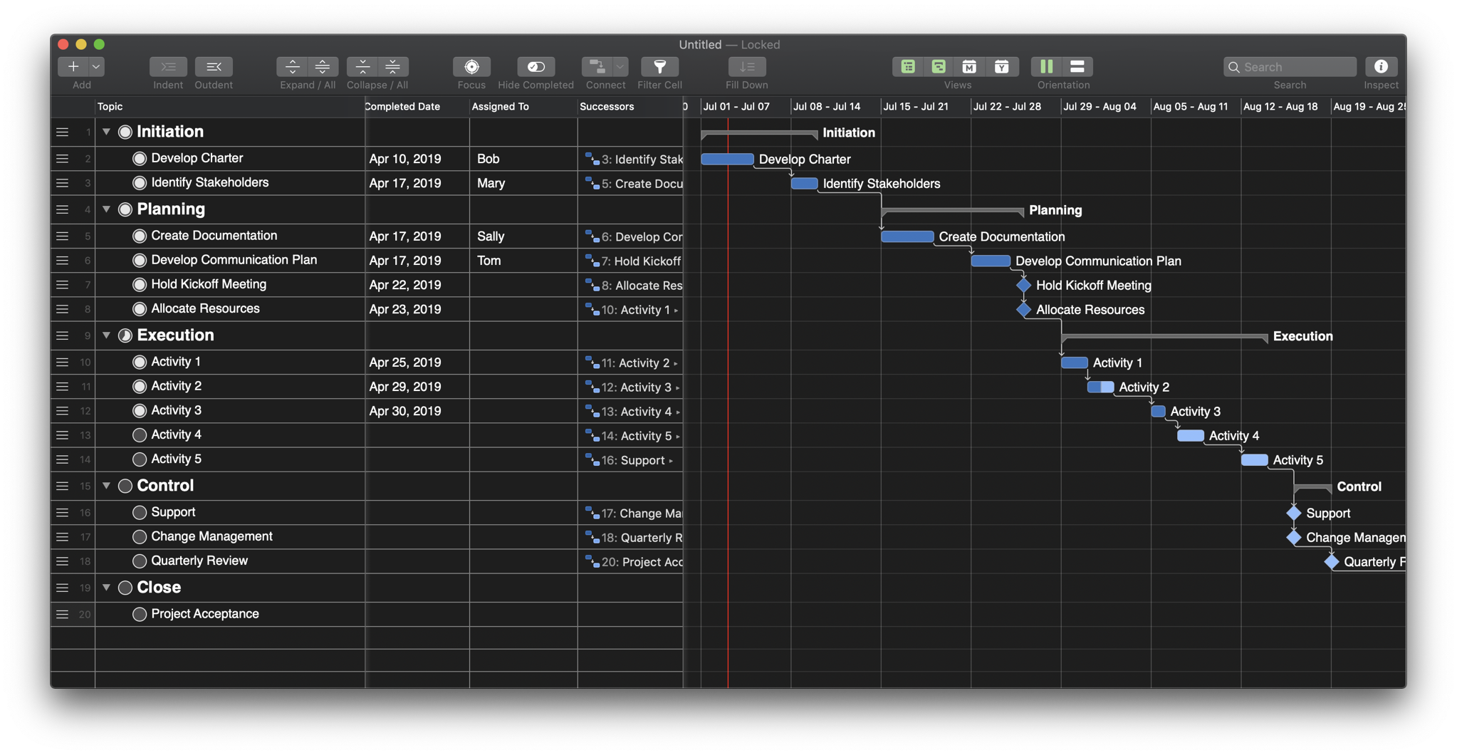 SheetPlanner window
