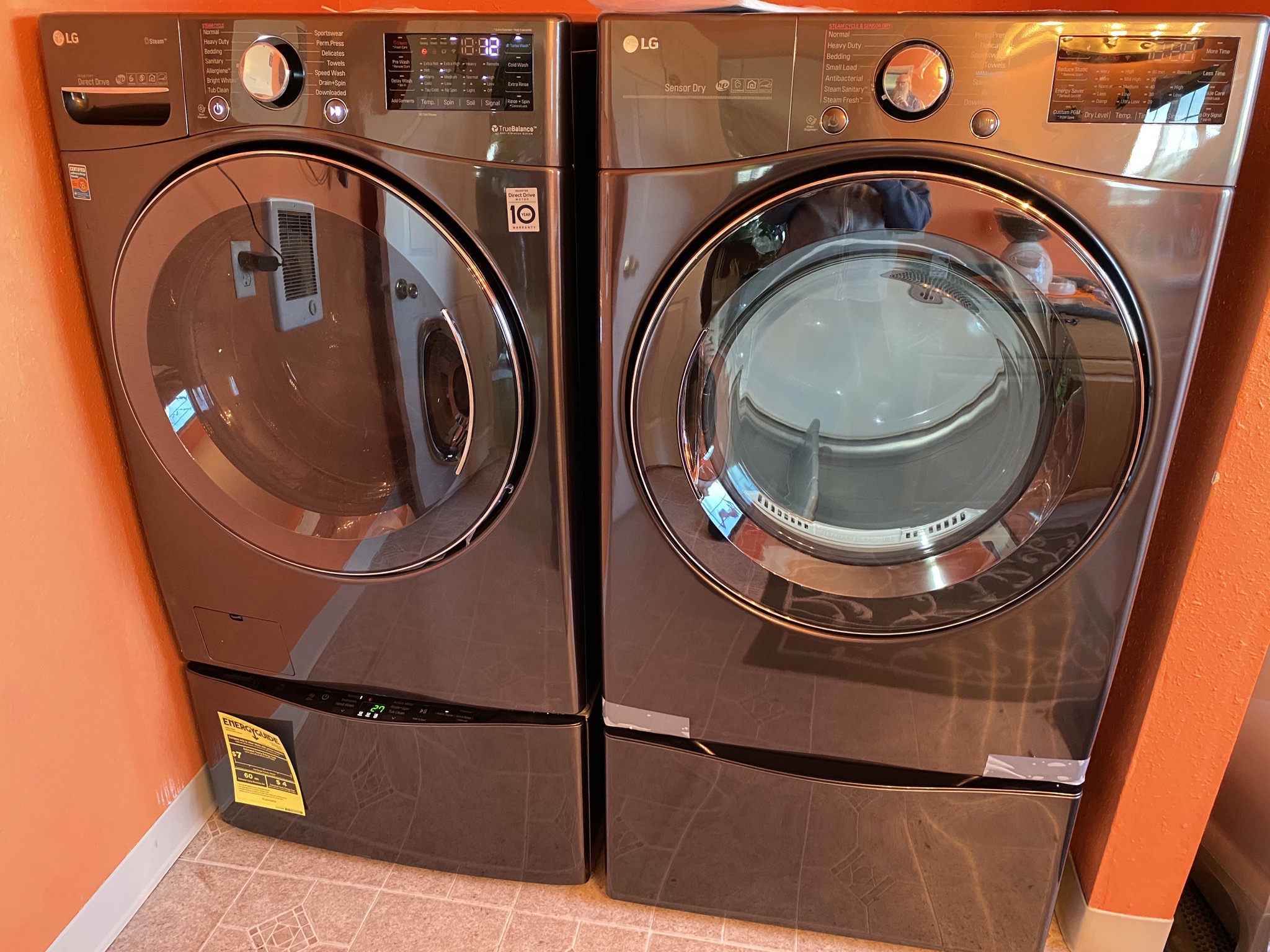 New washer and dryer