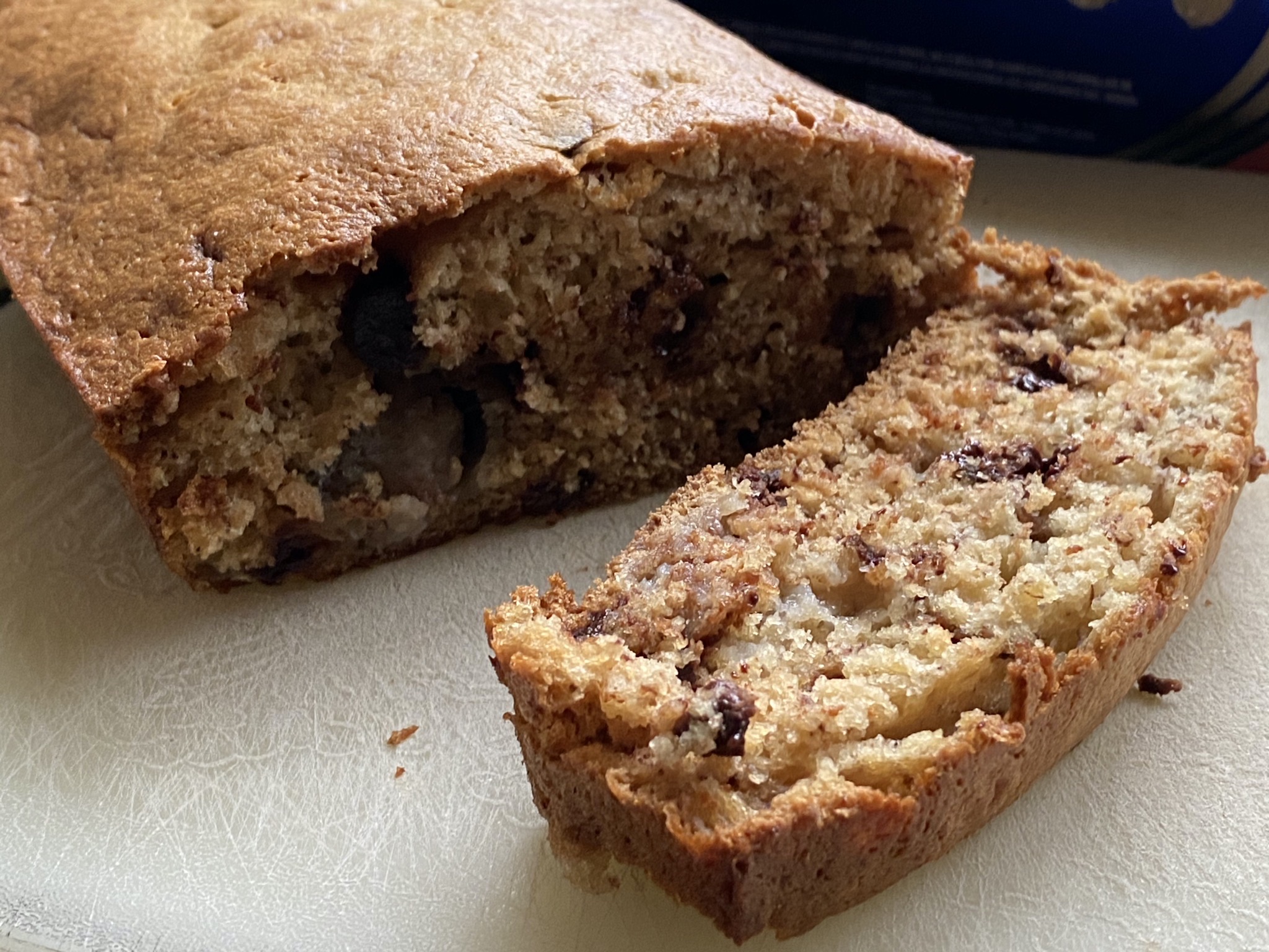 Banana bread cut
