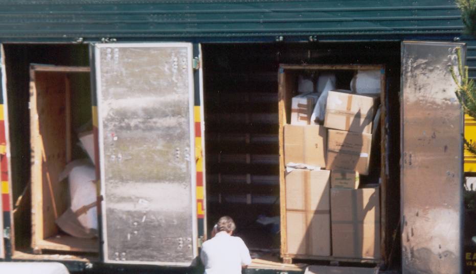 Crates of possessions