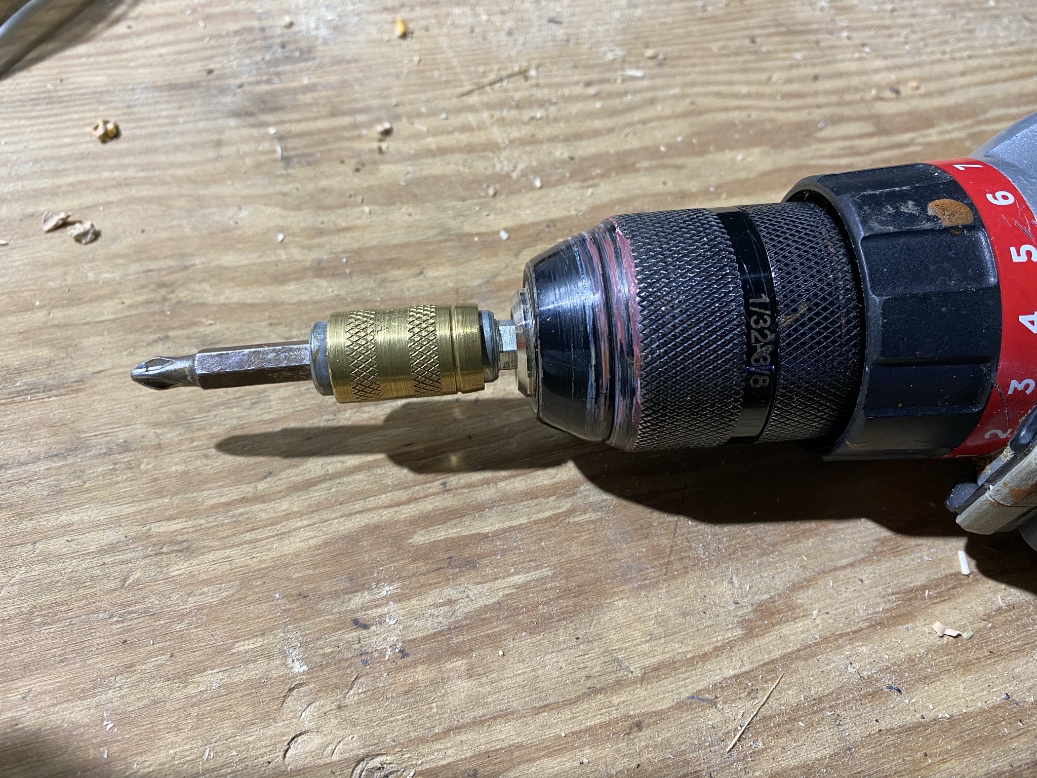 Drill quick change attachment