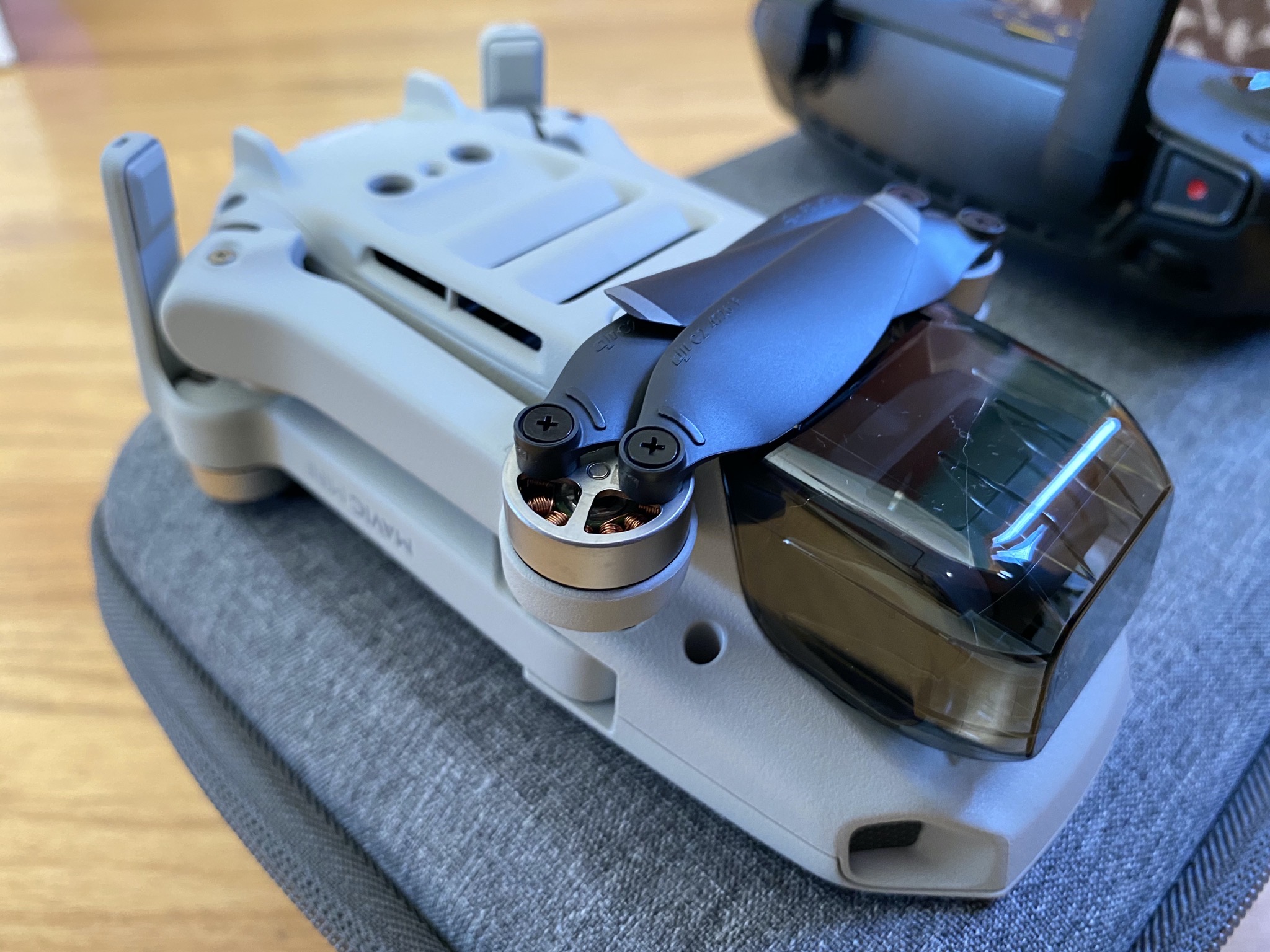 Folded drone underside
