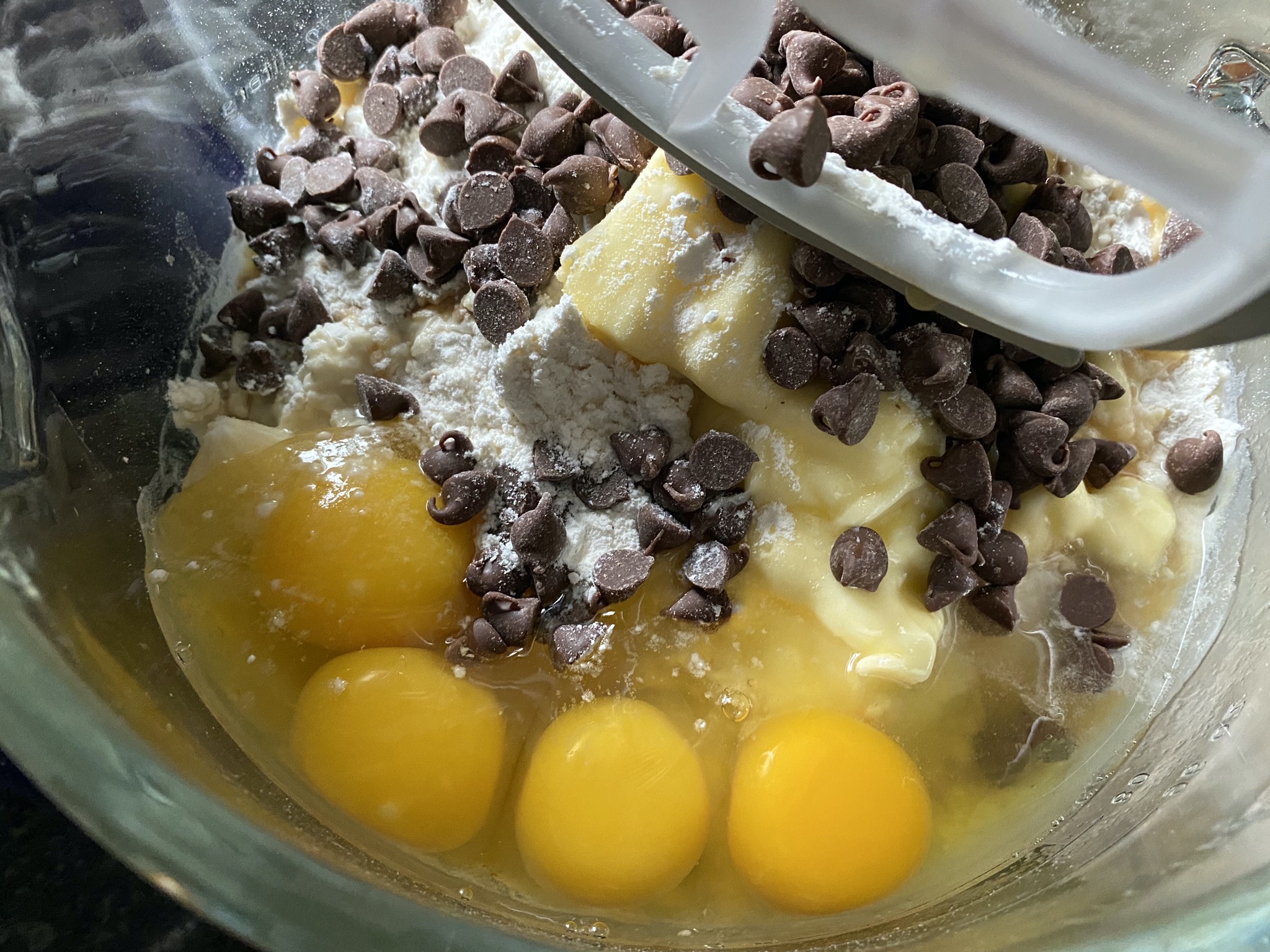 Chocolate banana bread ingredients