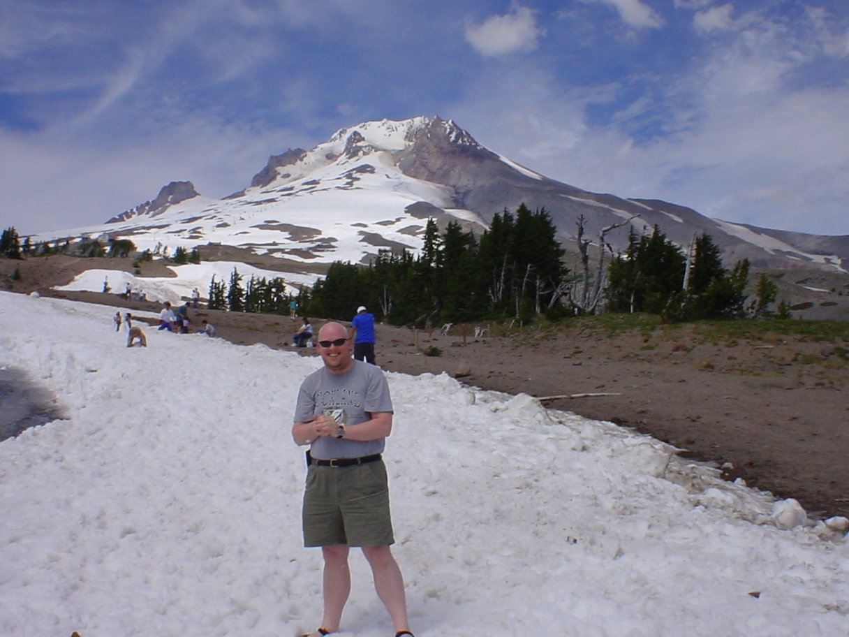David in snow