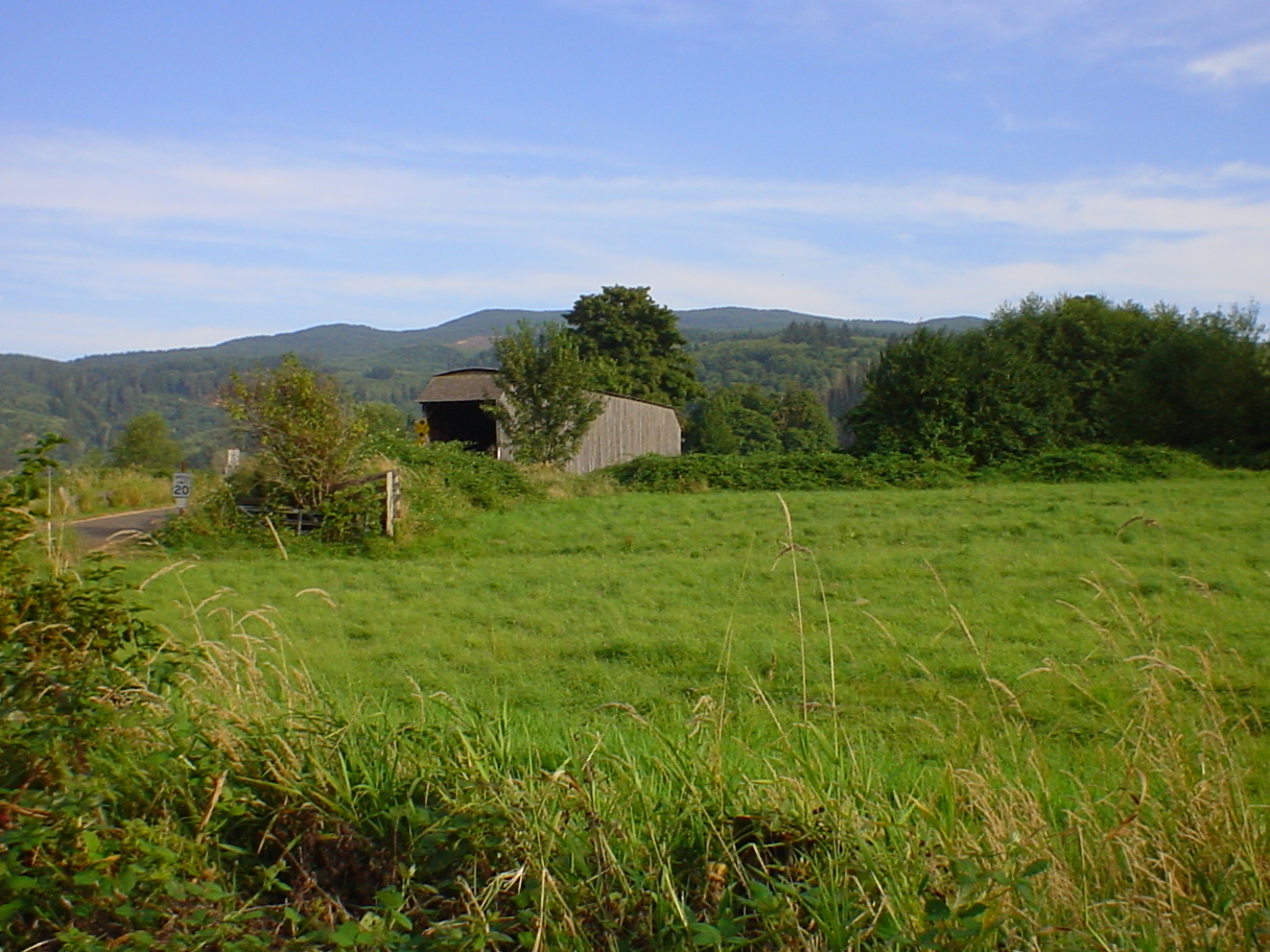 An old covered bridge