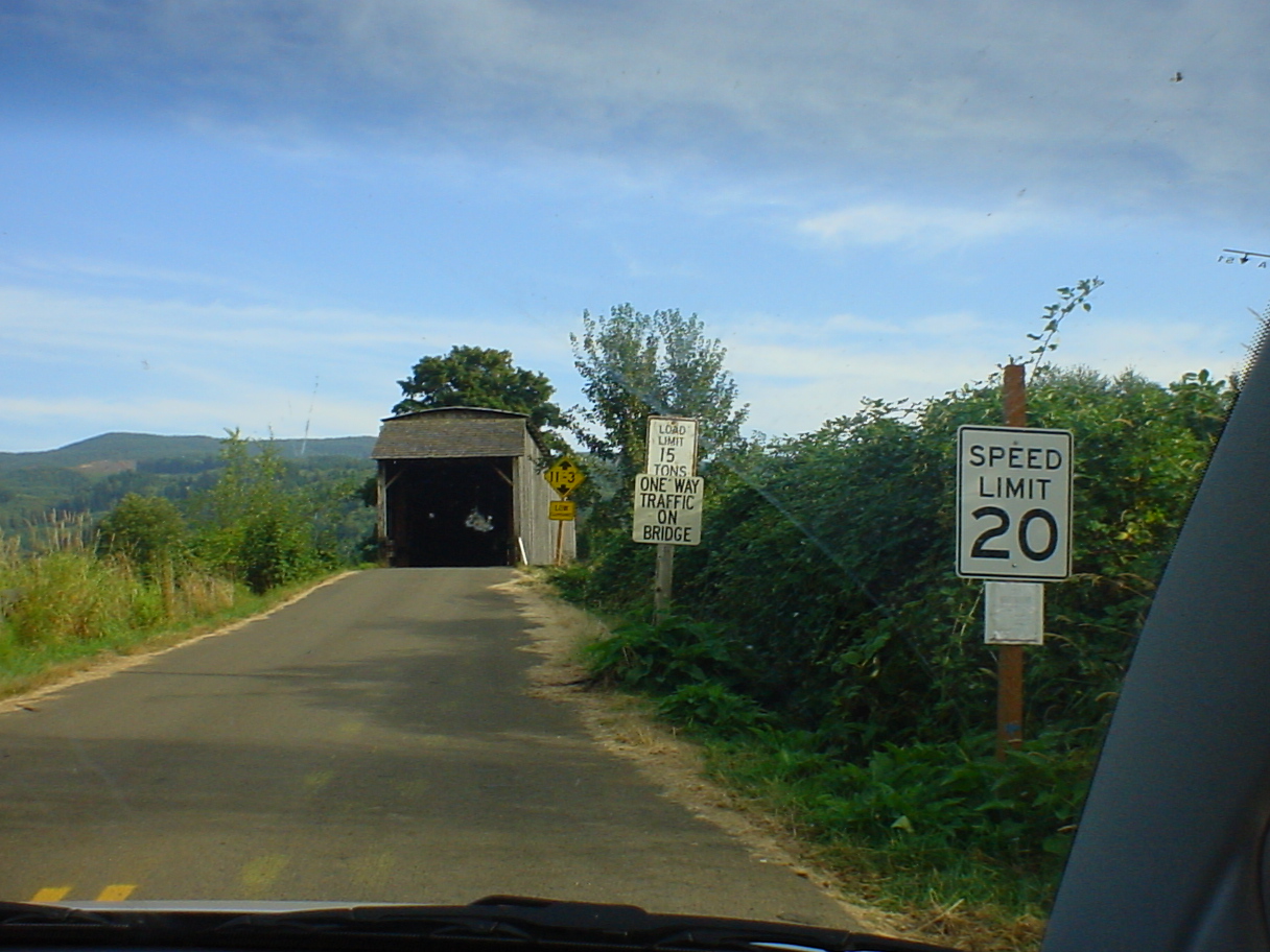 Approaching the bridge