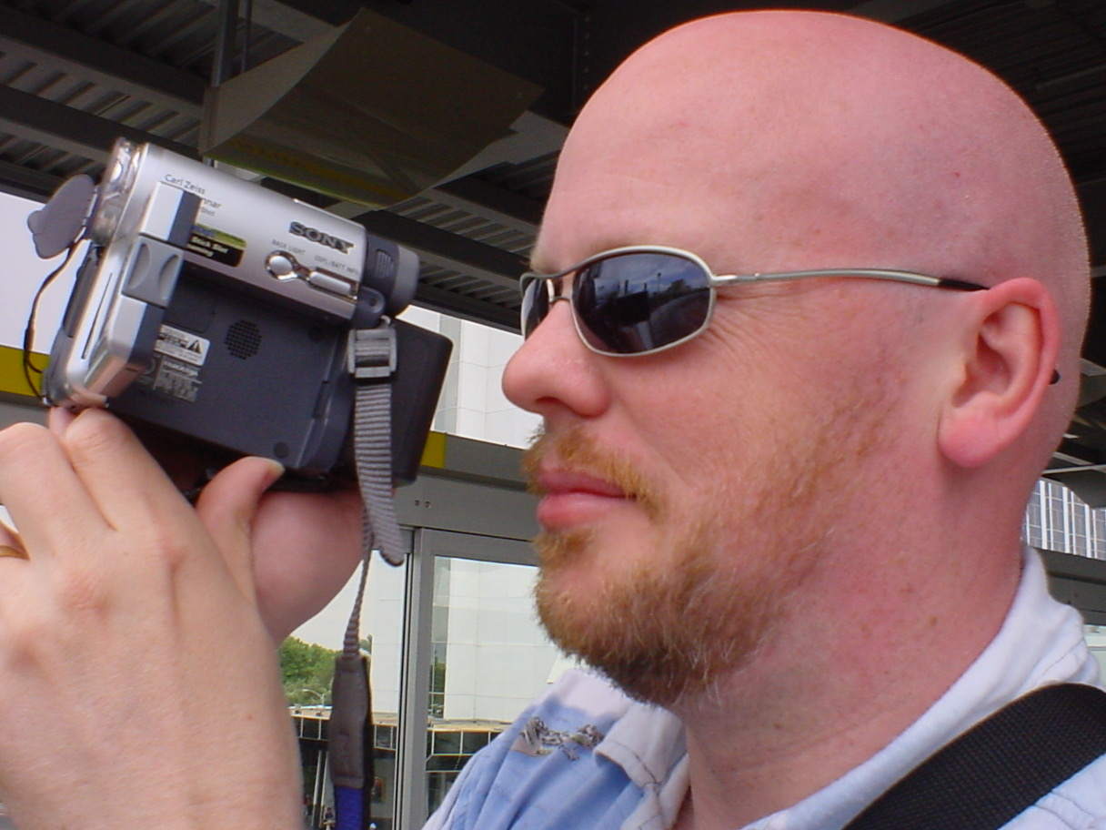 David filming exciting footage