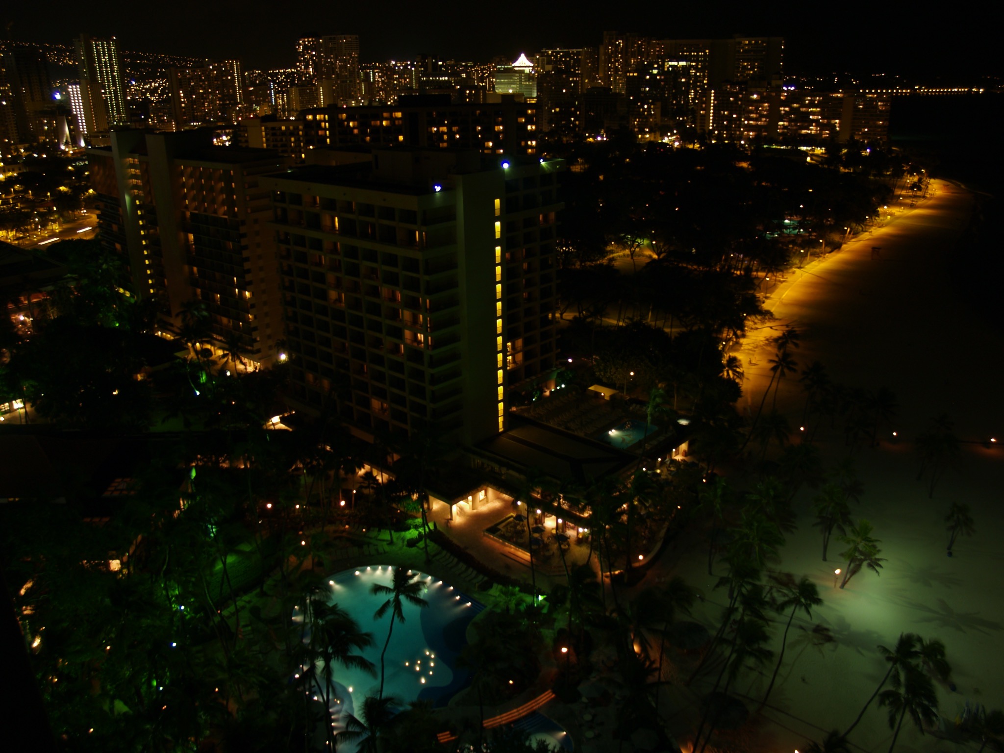Resort etc at night