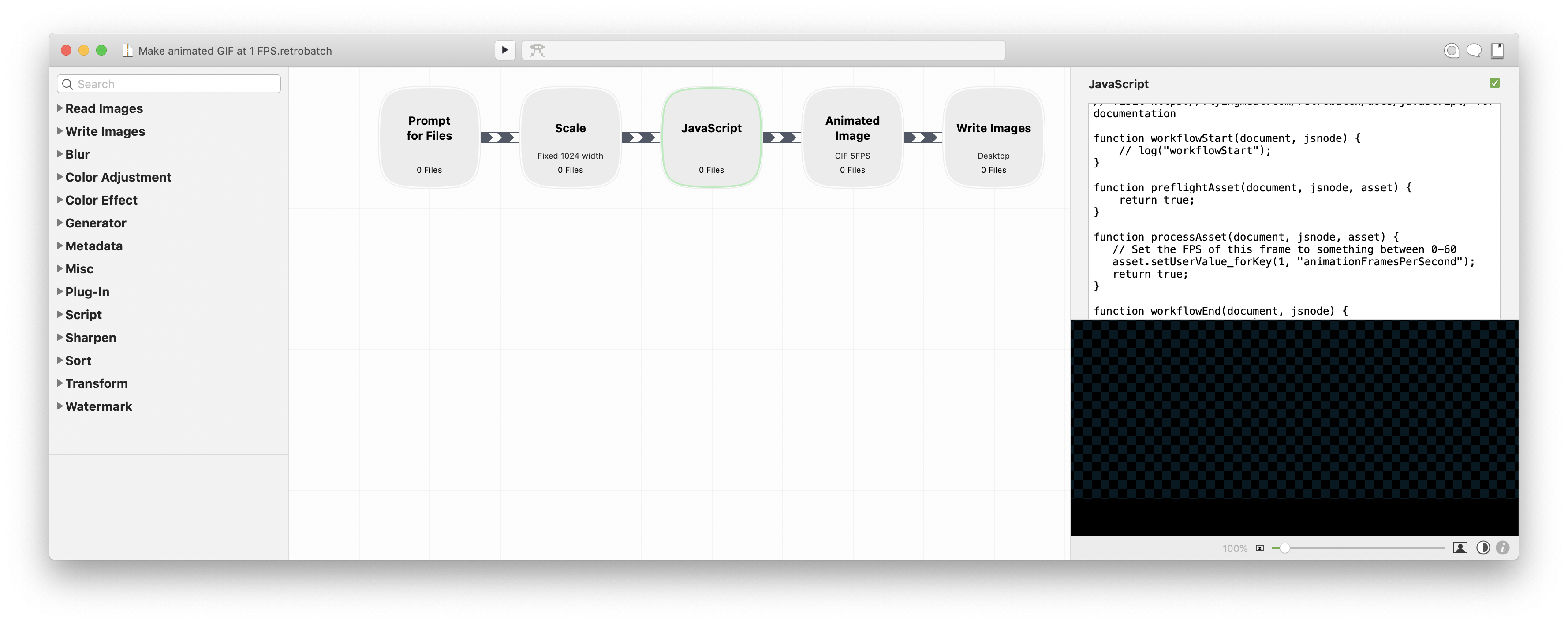 Make animated GIF workflow