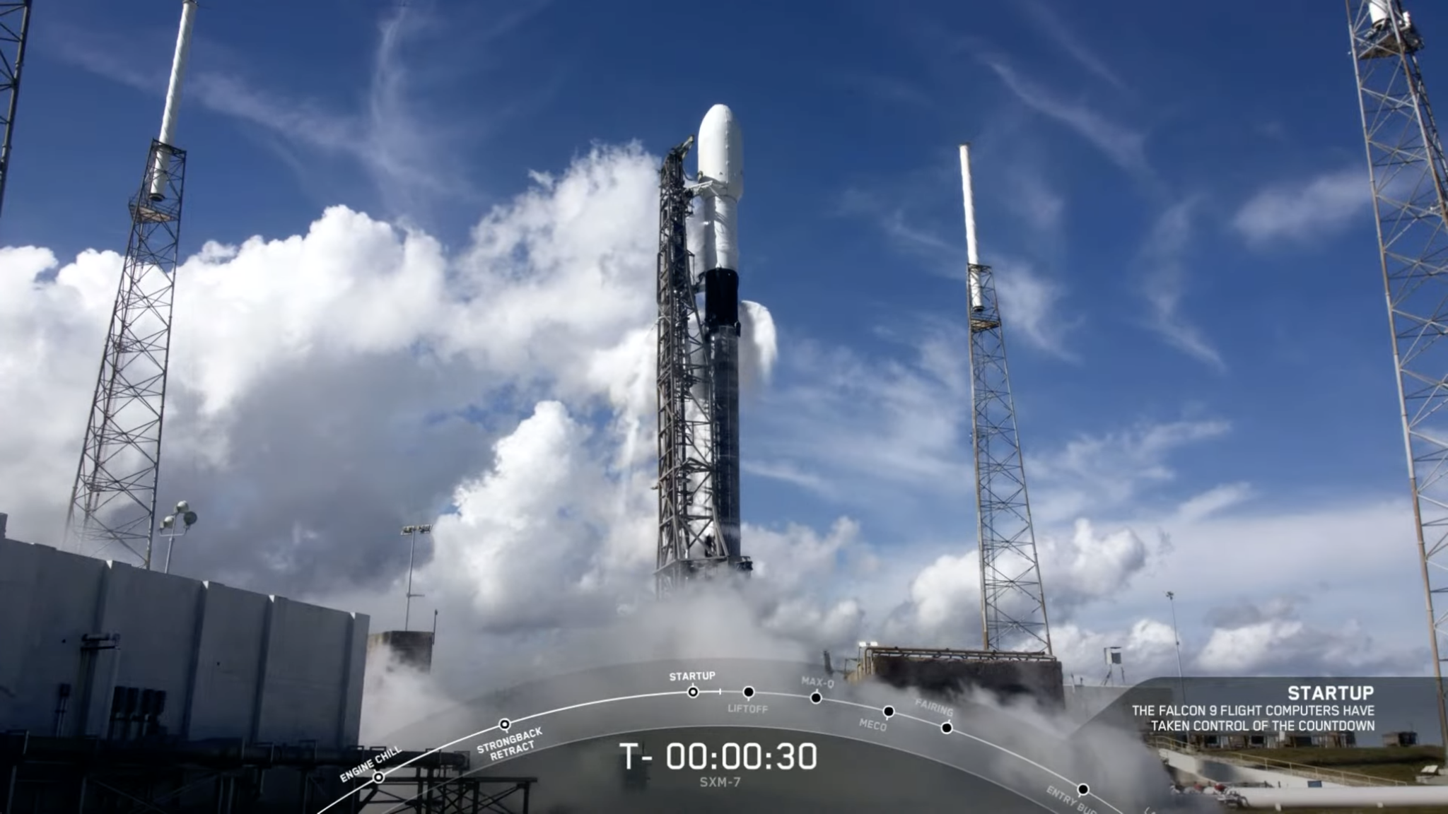 SpaceX SXM-7 satellite launch