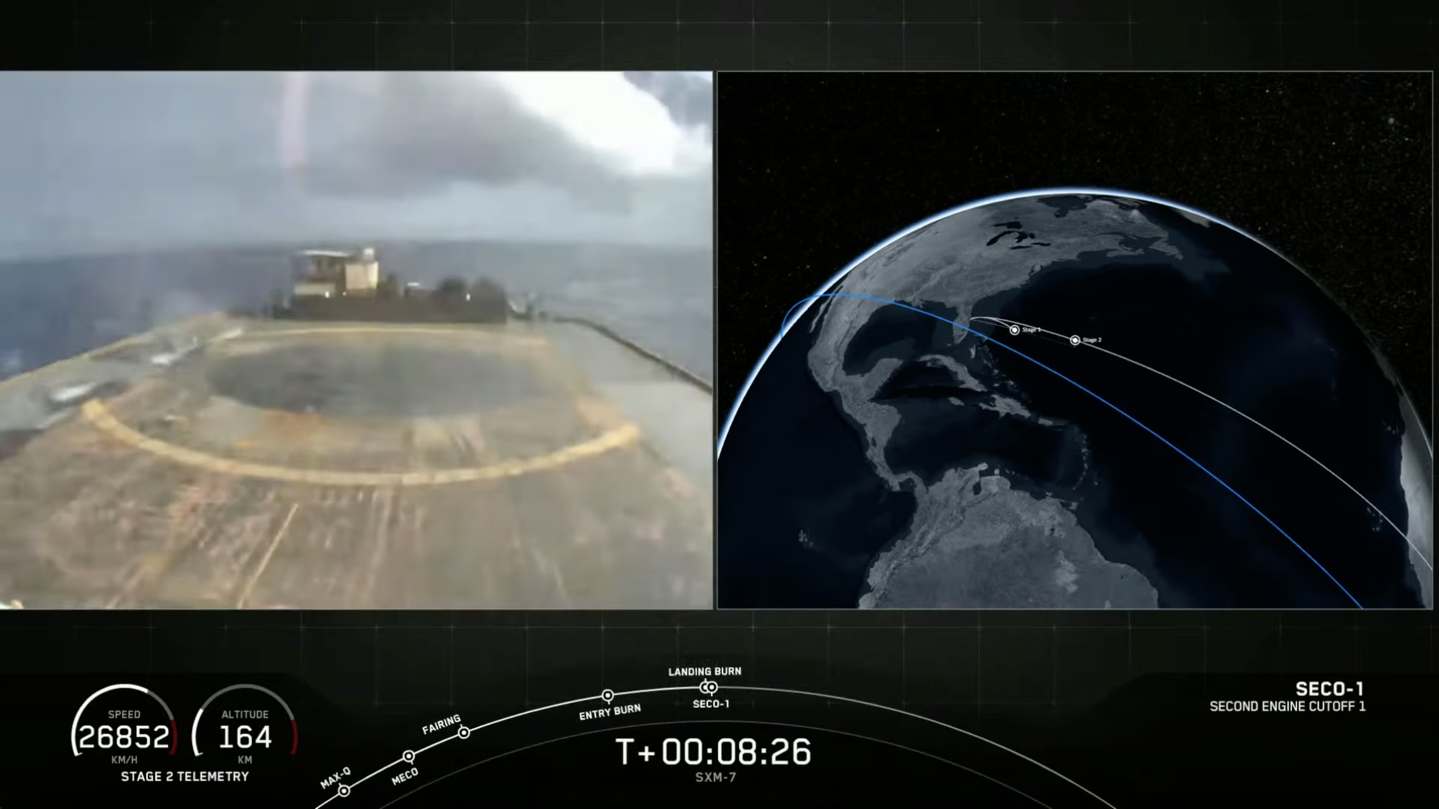 Droneship stage 1 recovery