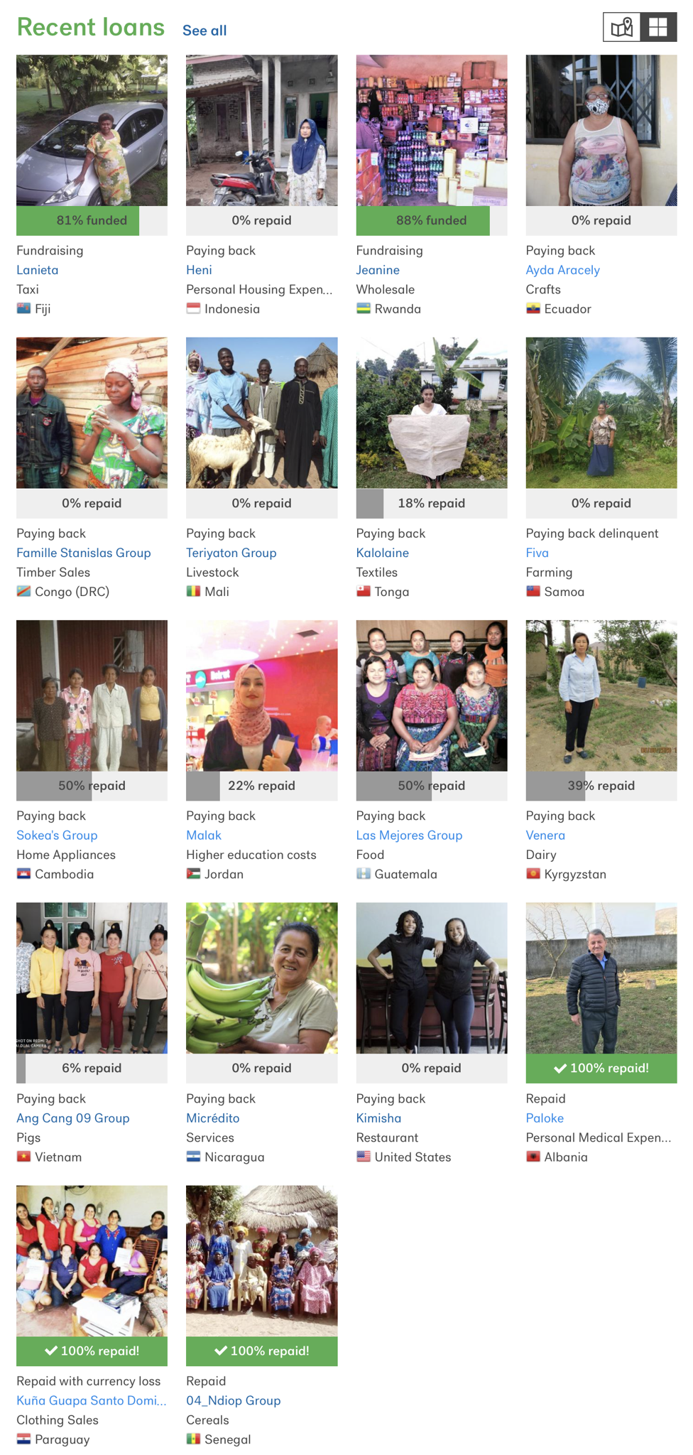Kiva loans