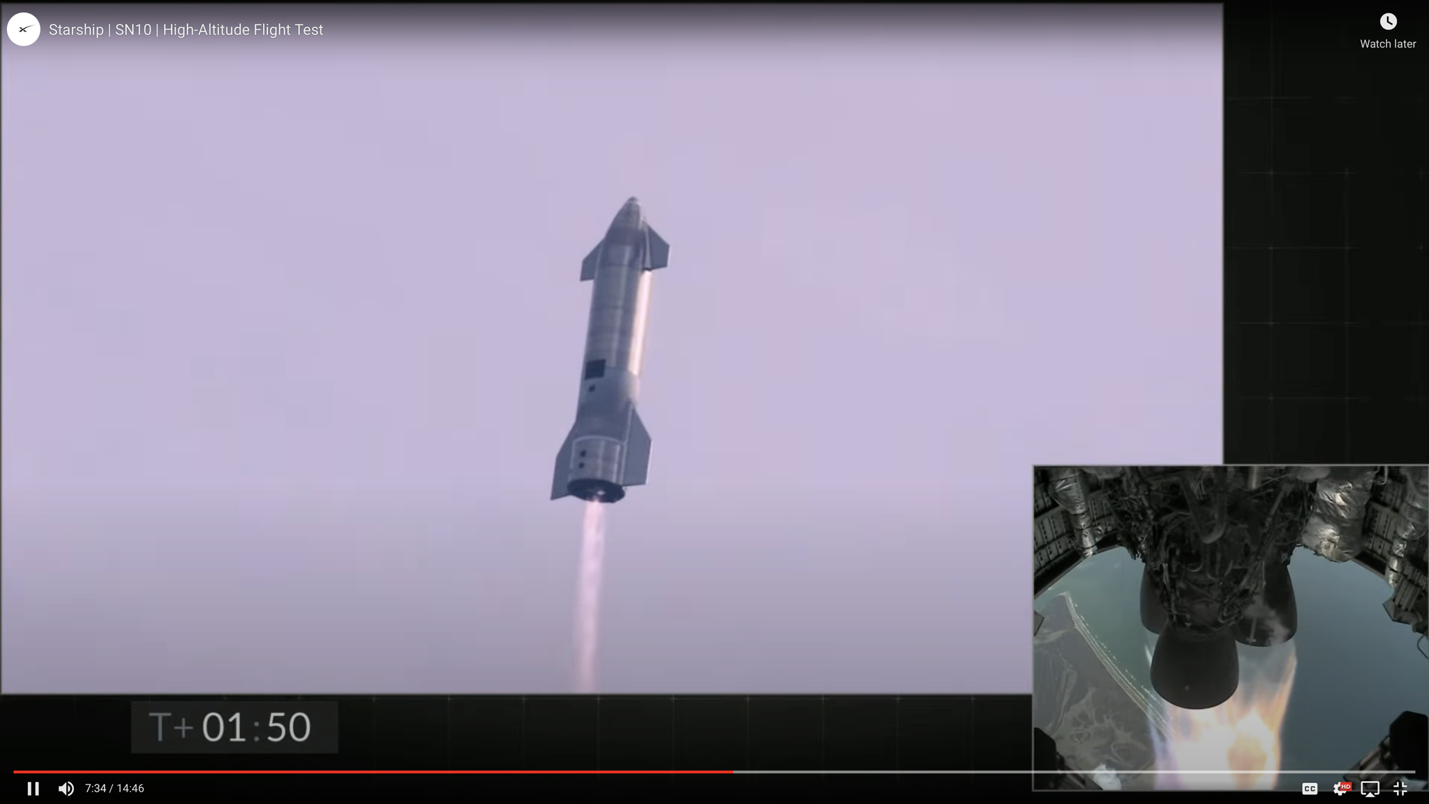 Ascending rocket