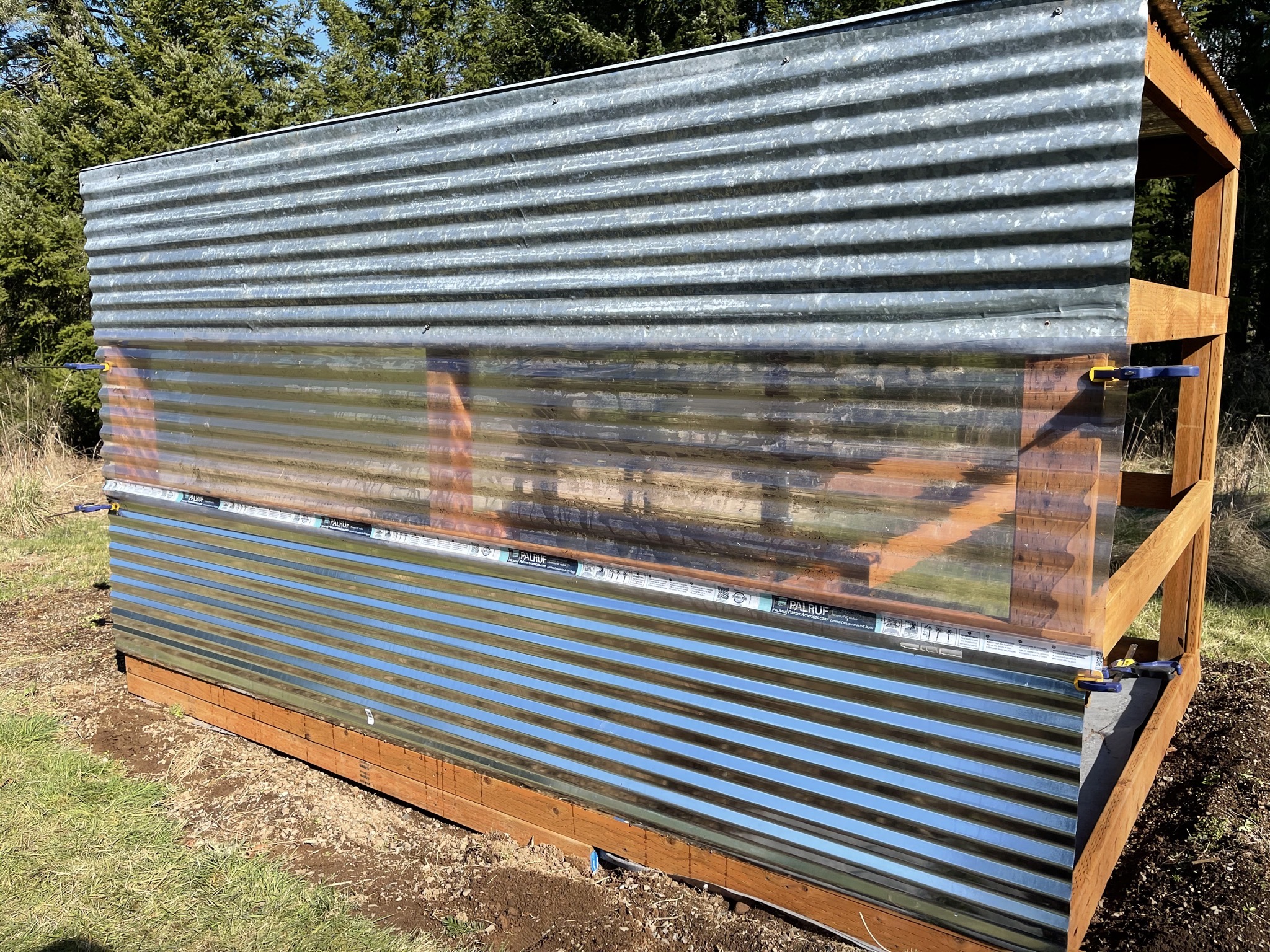 Adding corrugated cladding