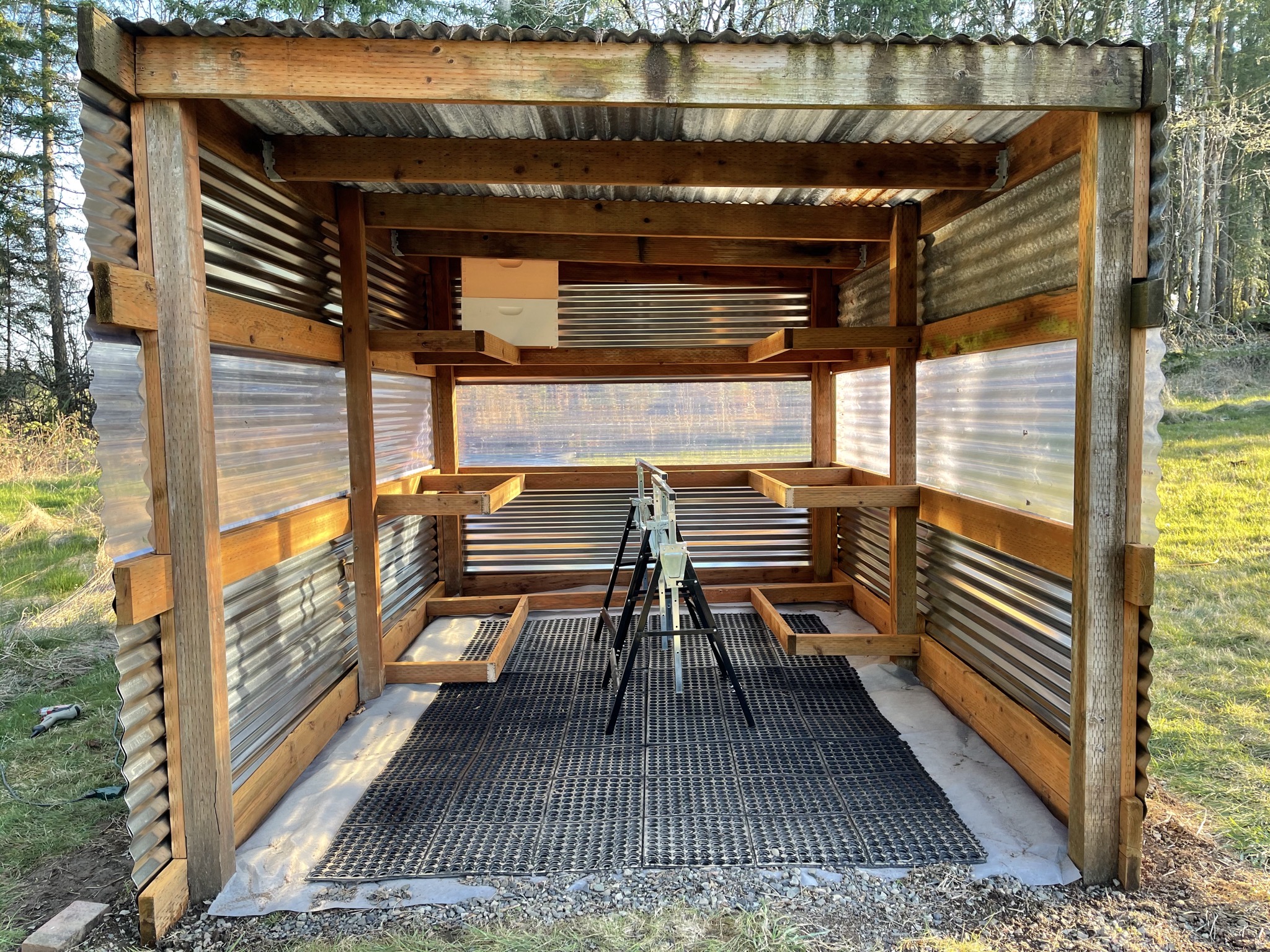 Adding corrugated cladding