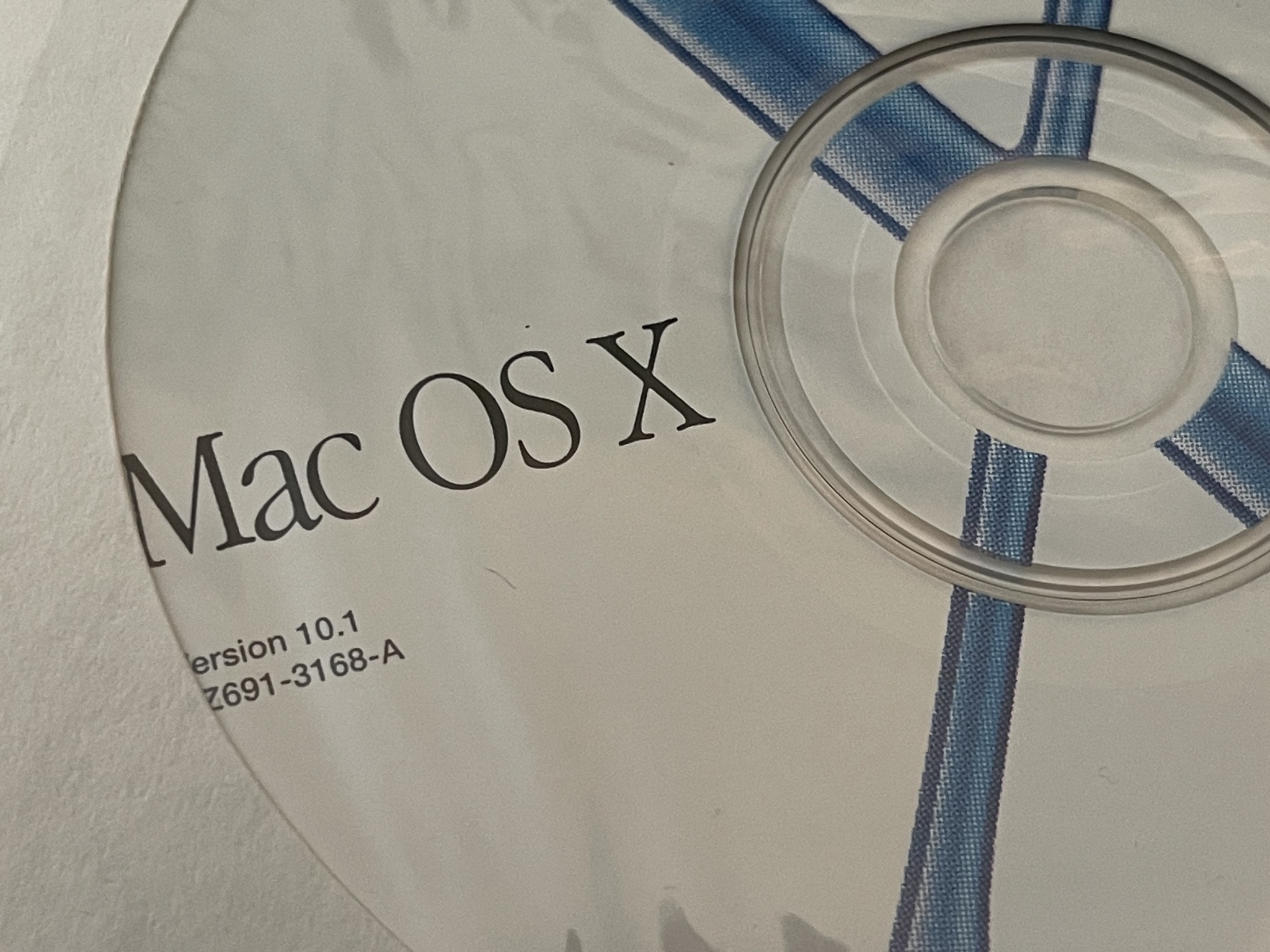 Mac OS X 10.1 installer CD-ROM