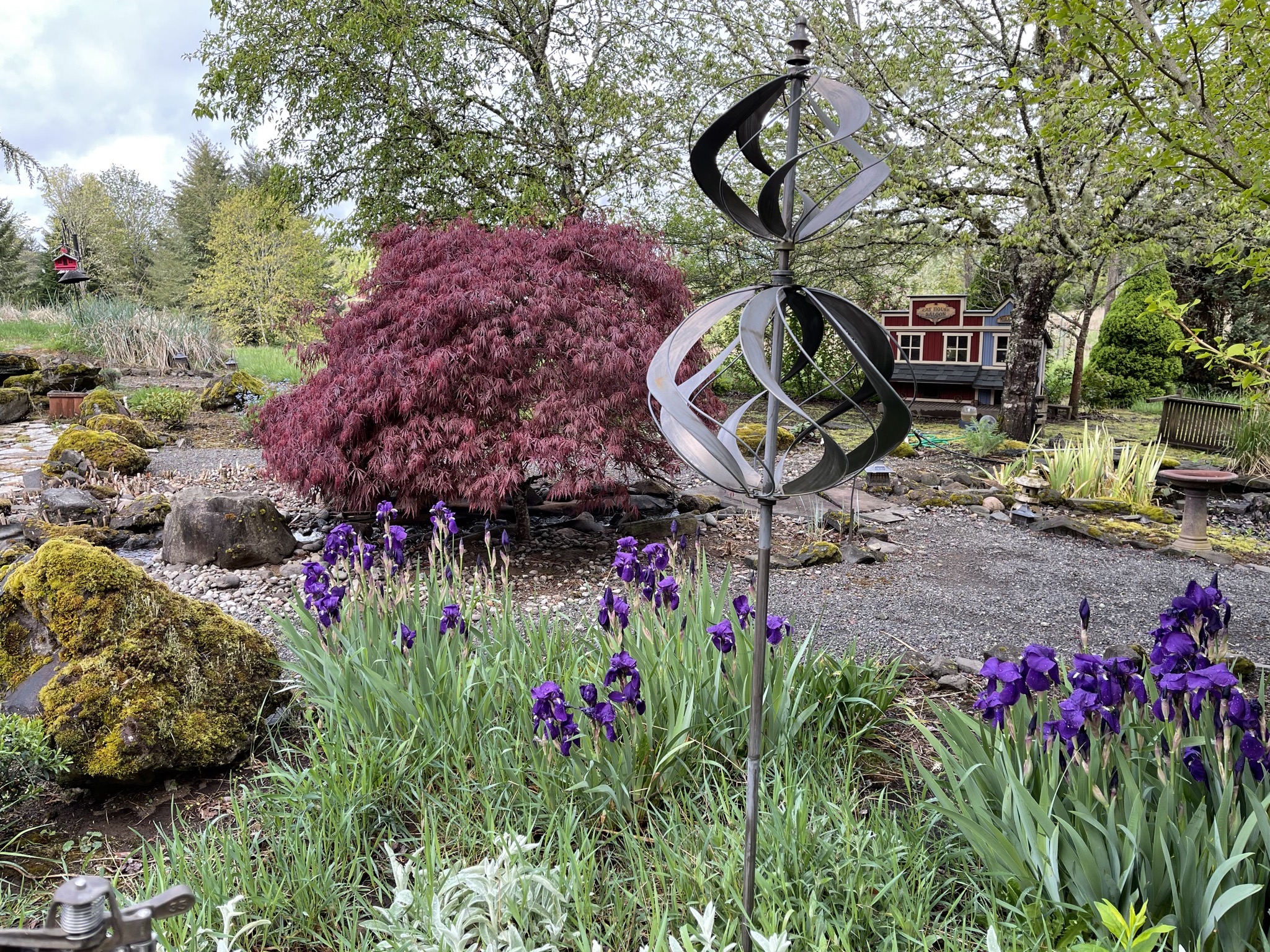 Flowers, trees, whirligig