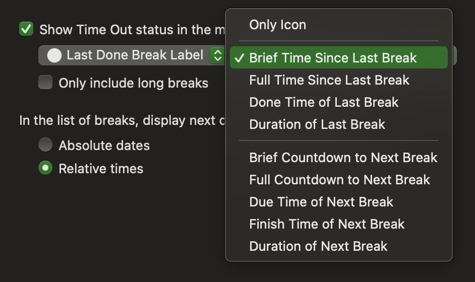 Last break