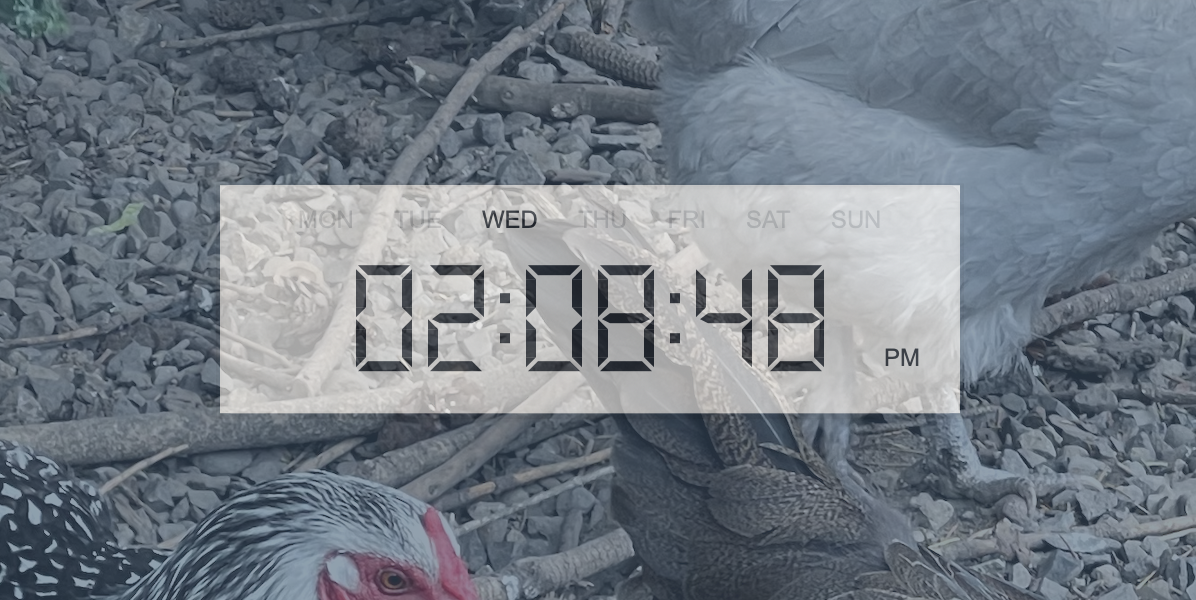 LCD Digital Clock theme