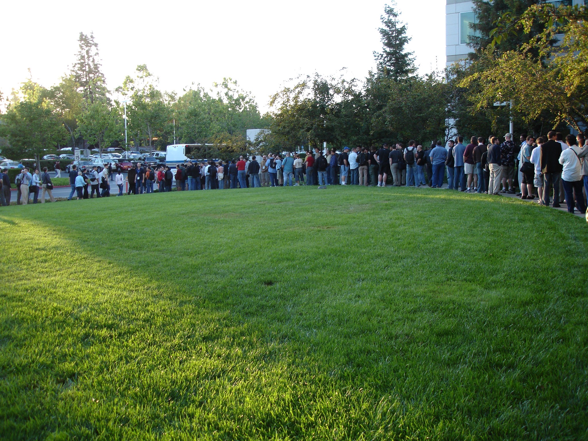 Line to get into company store