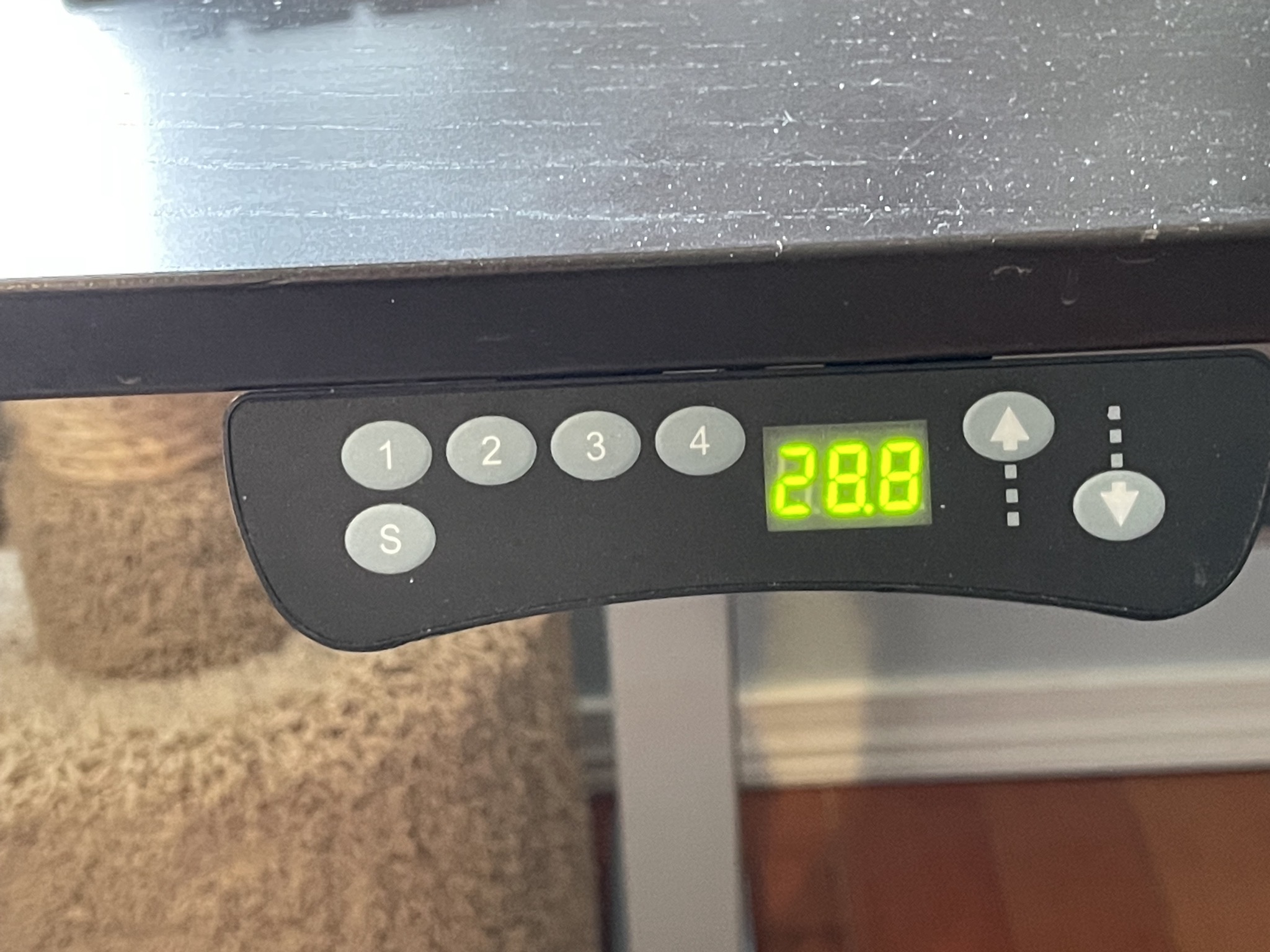 Height adjustable desk controls