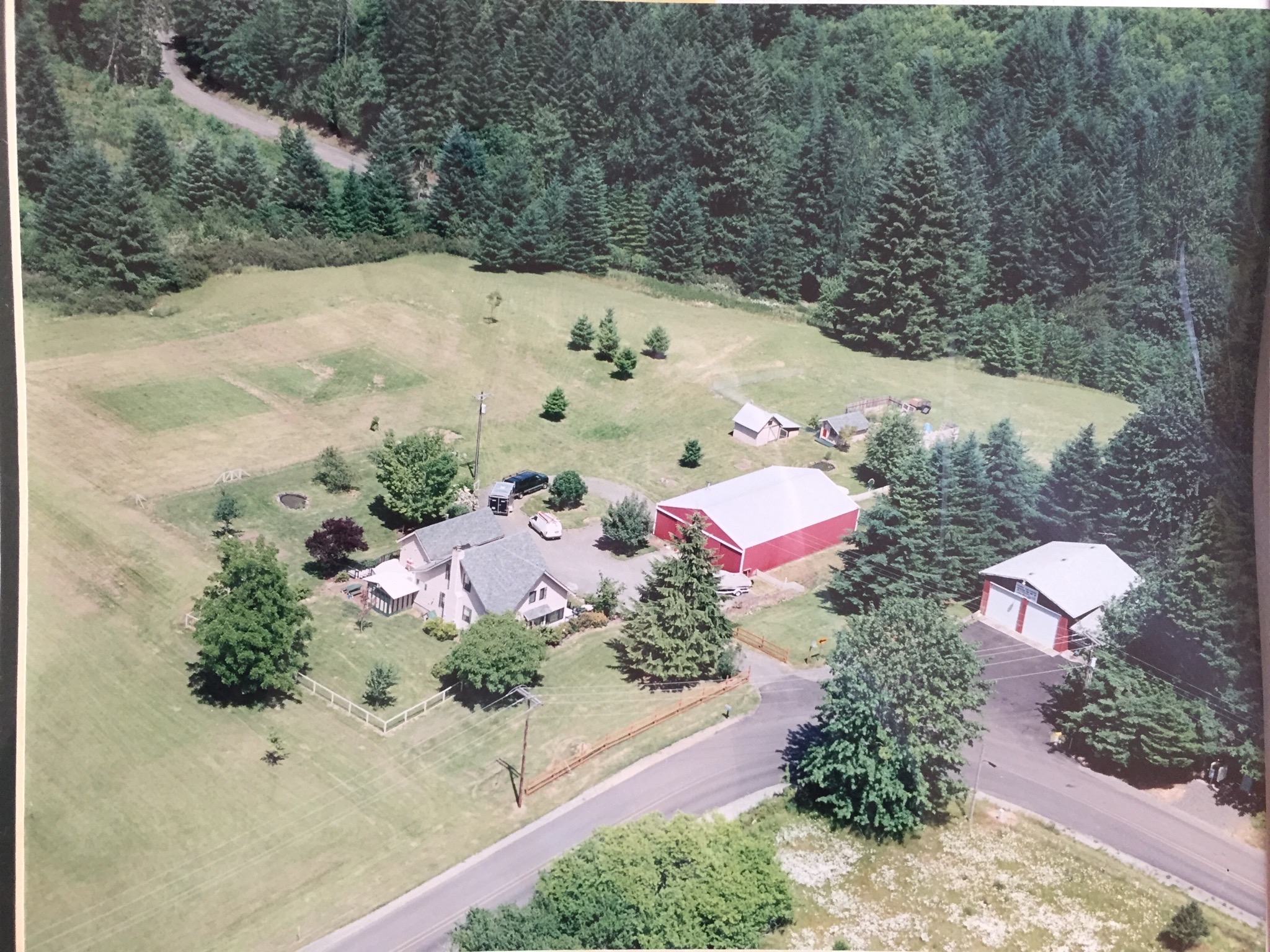 Aerial photo of our homestead from 2001