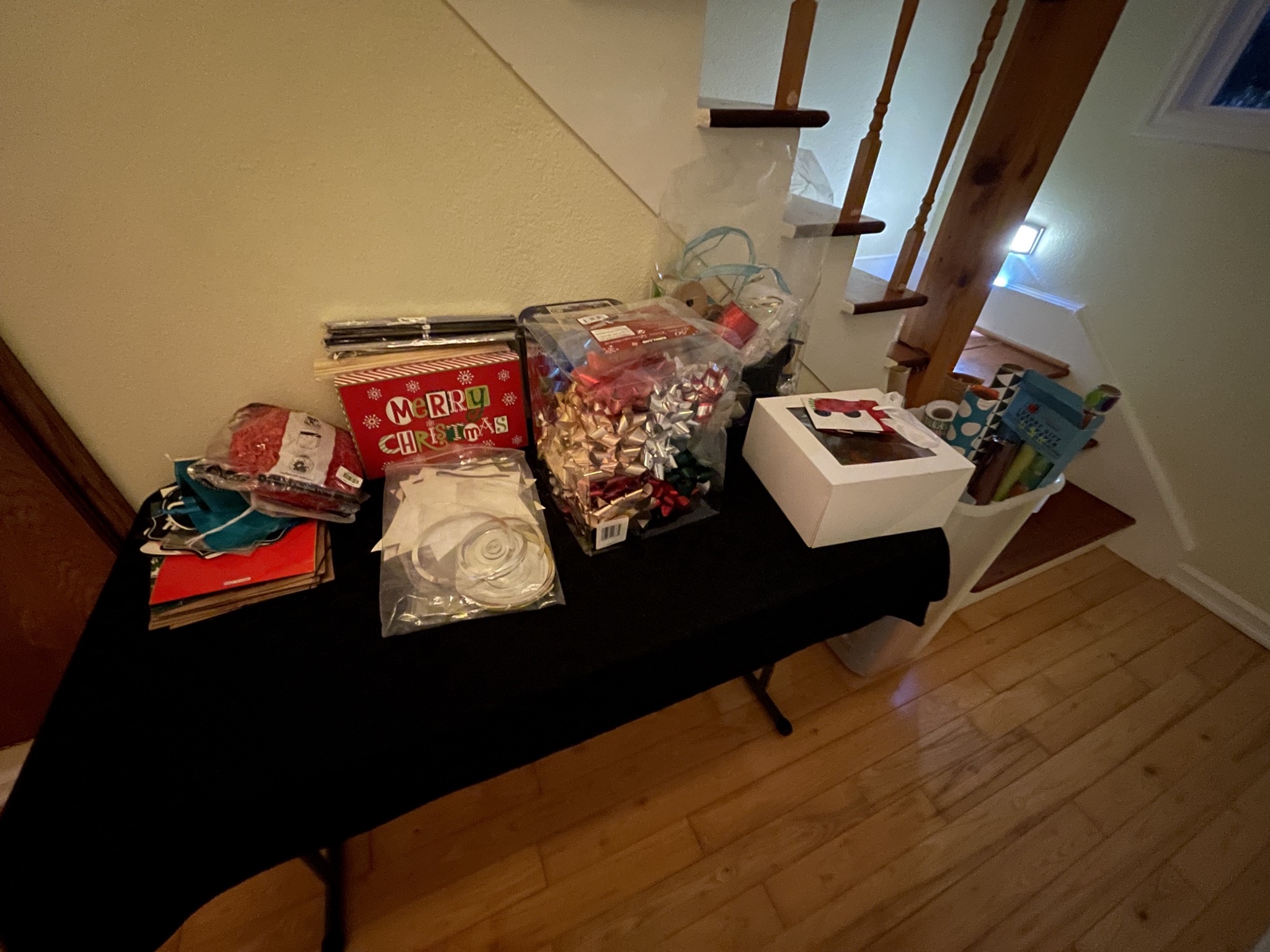 Wrapping paper and ribbons