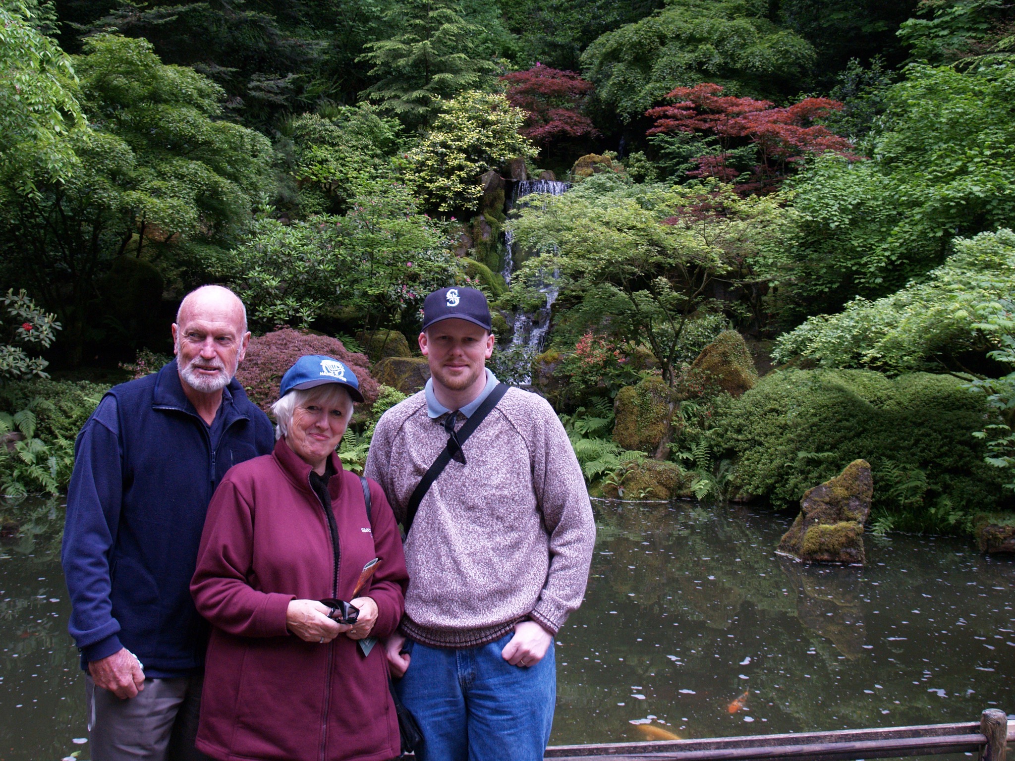 Brian, Mum, David at Japanese Garden
