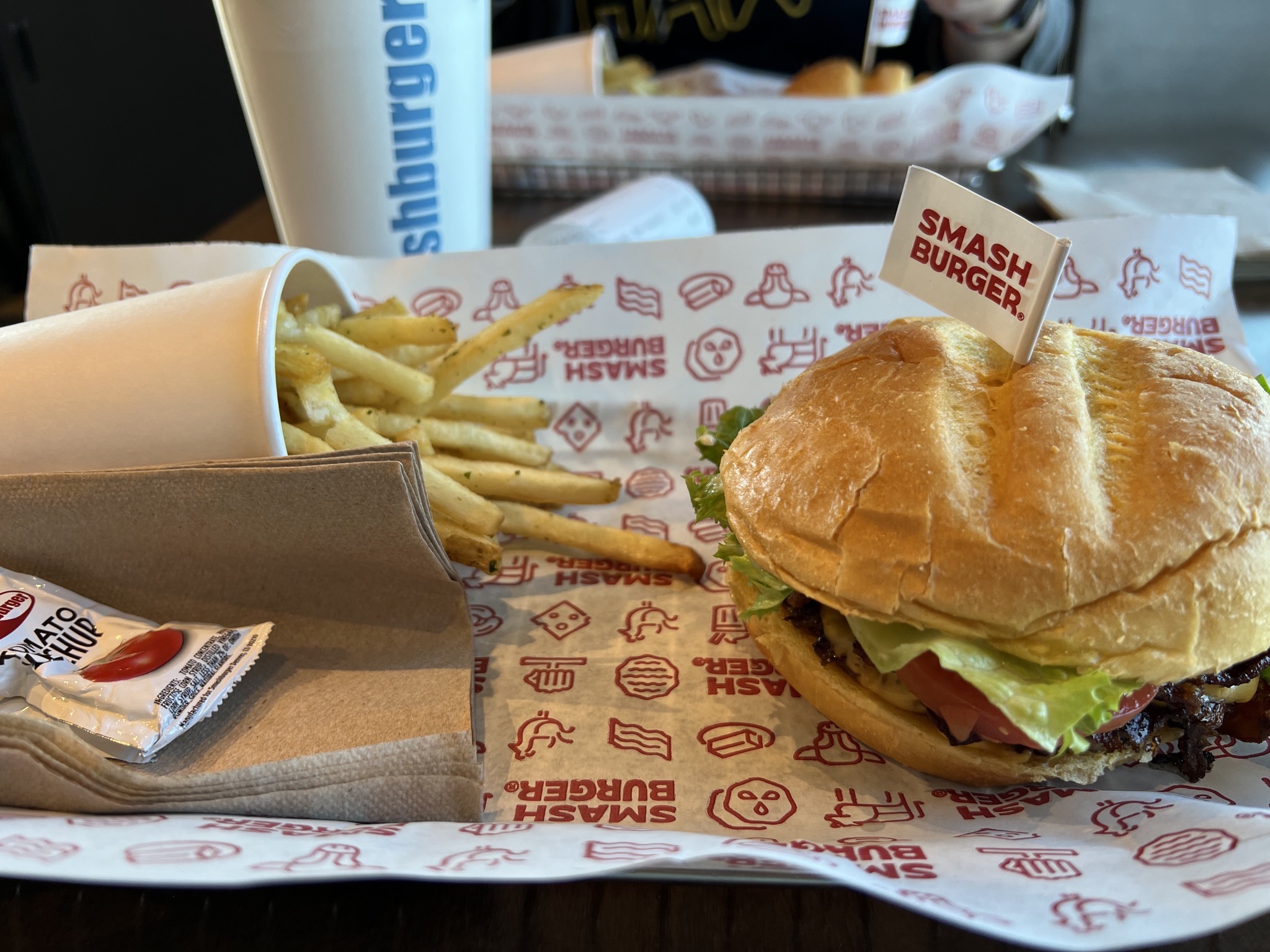 Fries and burger