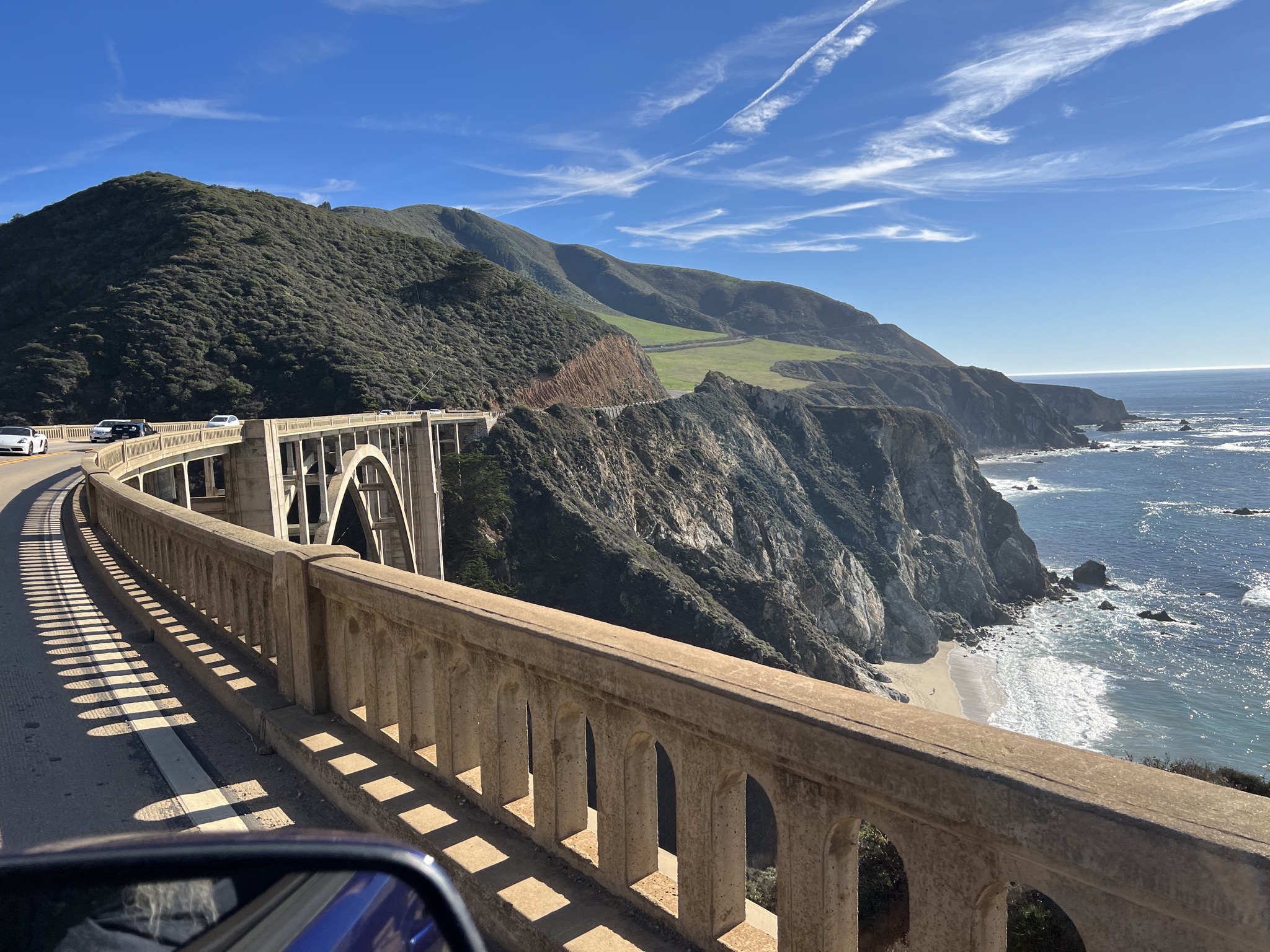 Driving down the coast