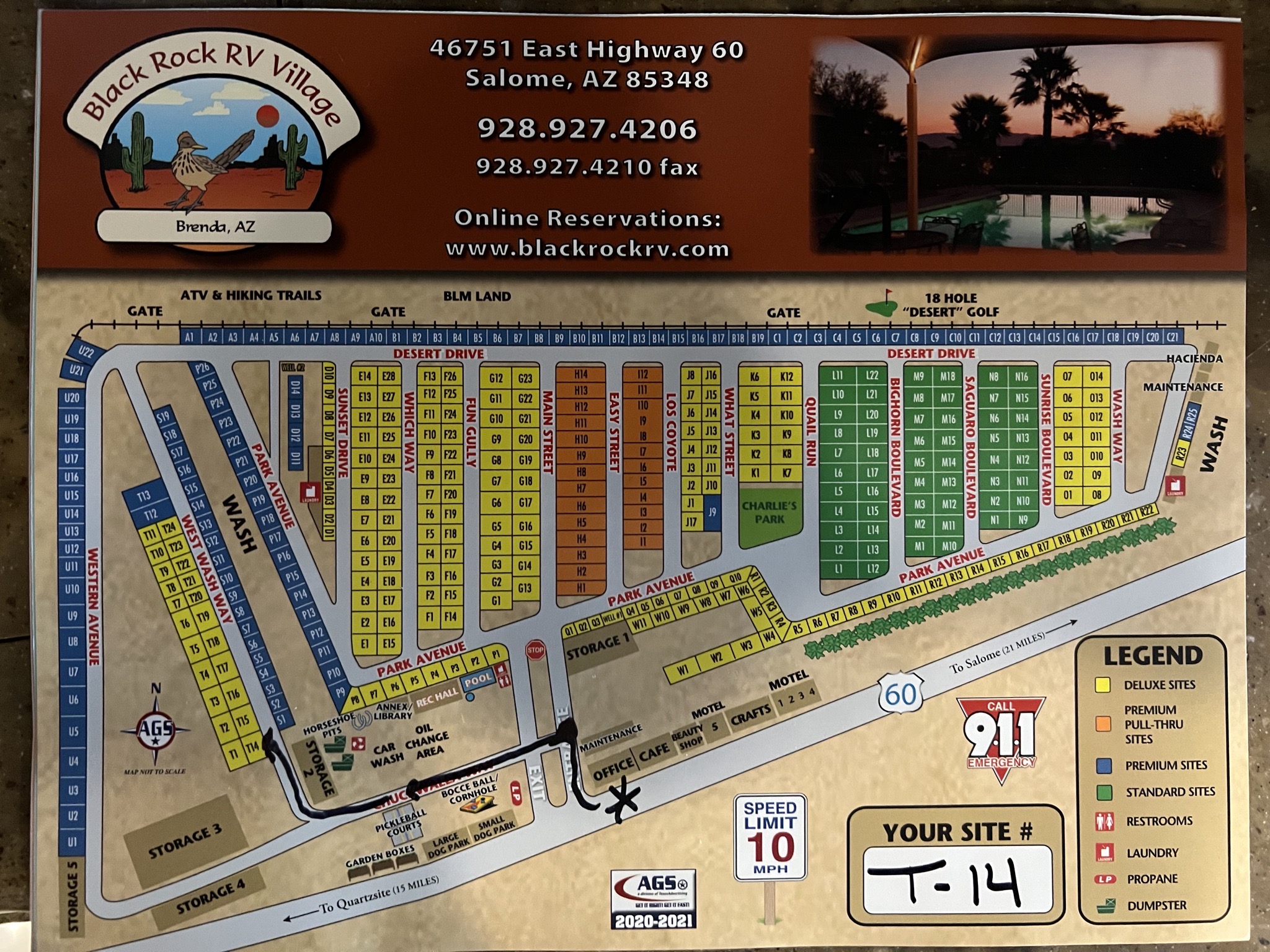 Black Rock RV Village map
