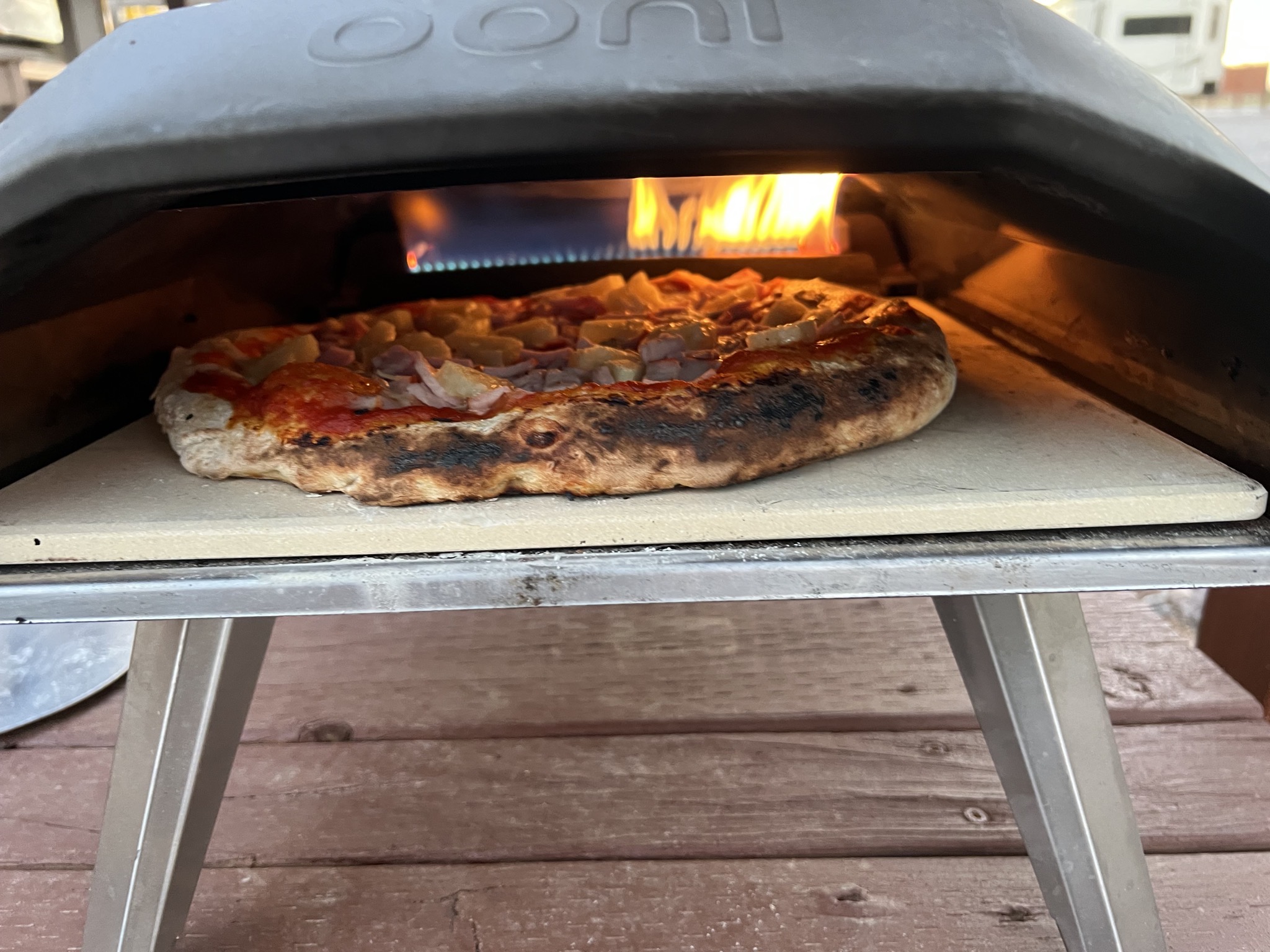 Pizza in oven